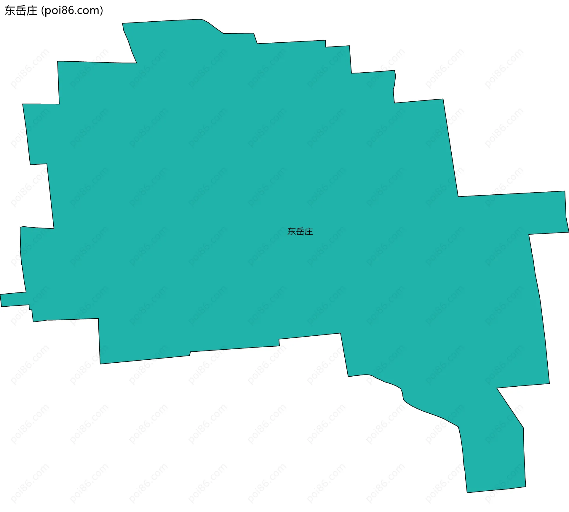 东岳庄边界地图