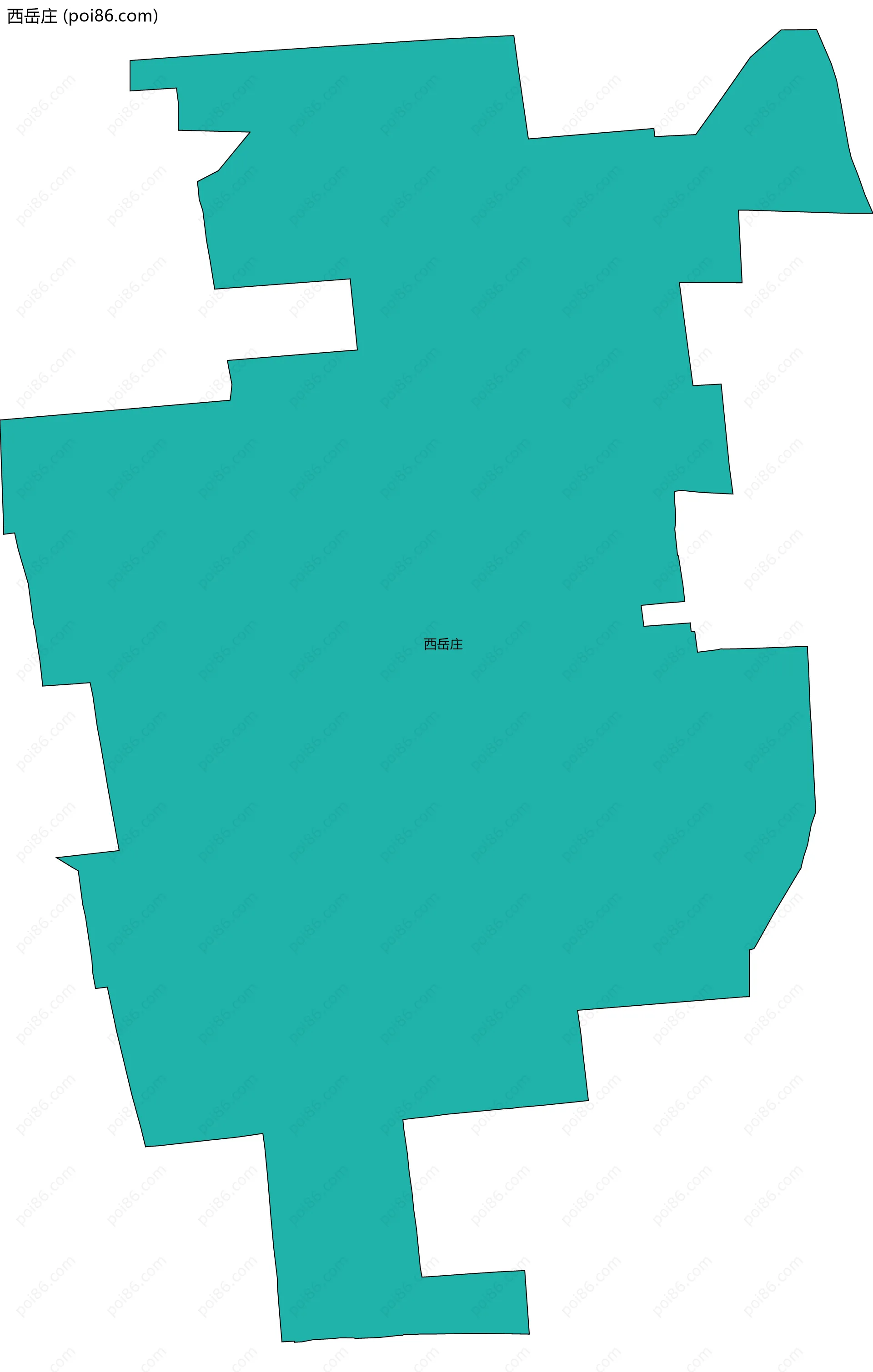 西岳庄边界地图