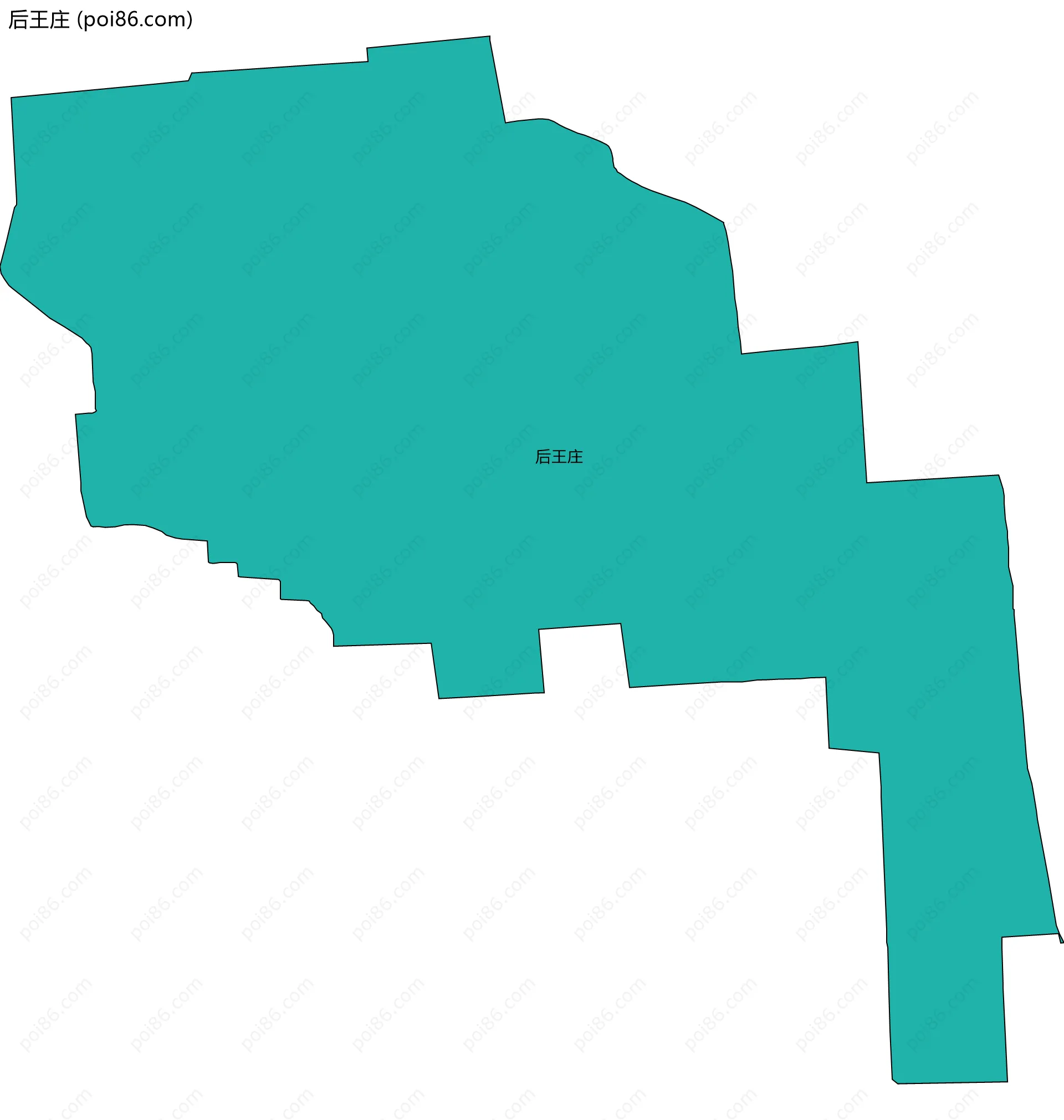 后王庄边界地图