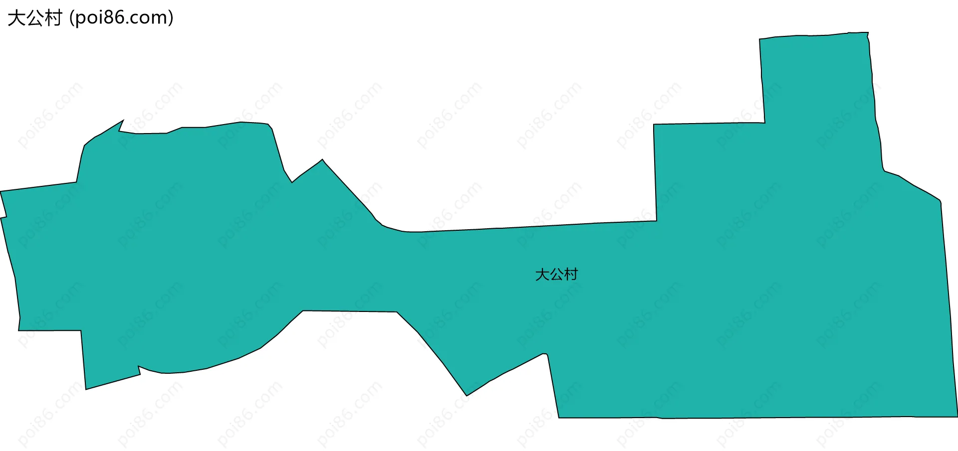 大公村边界地图