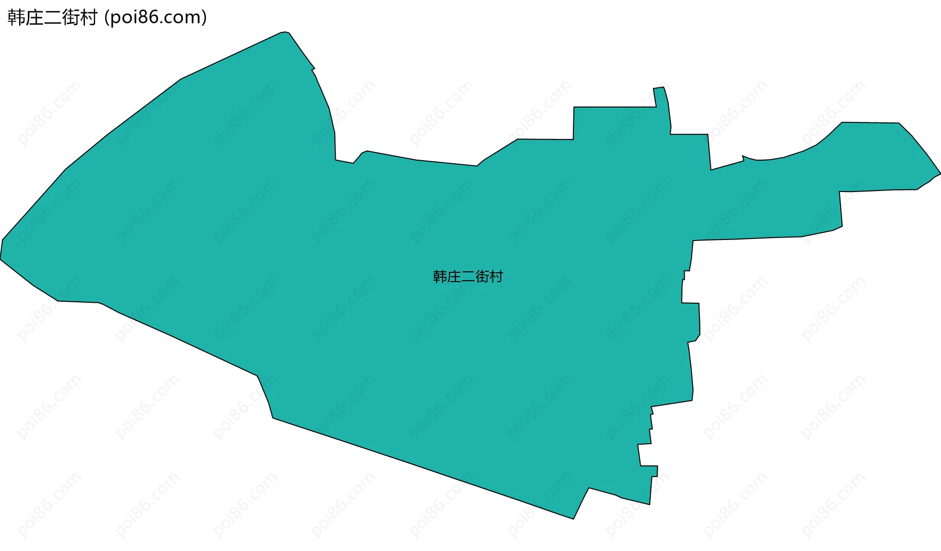 韩庄二街村边界地图