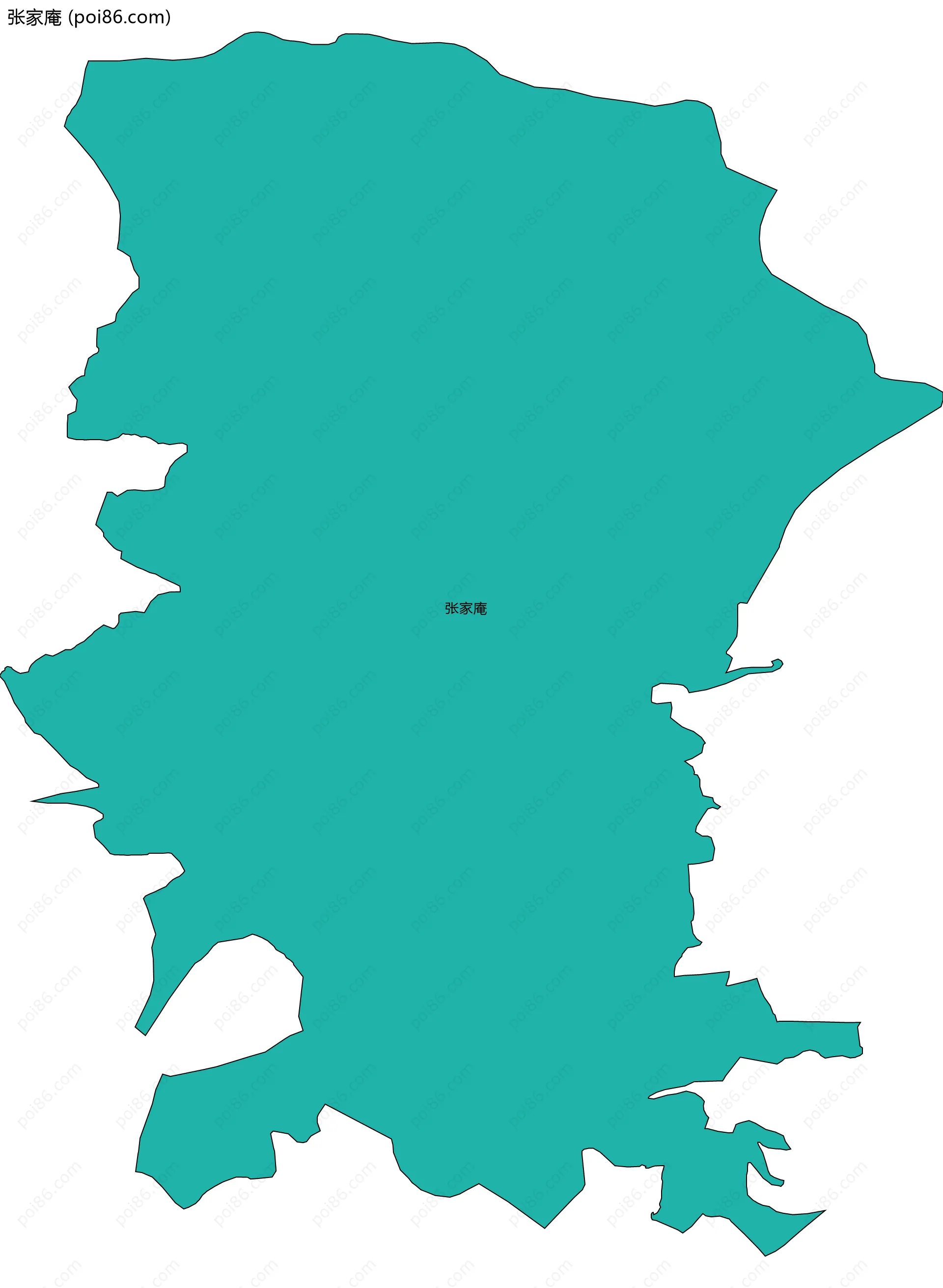 张家庵边界地图