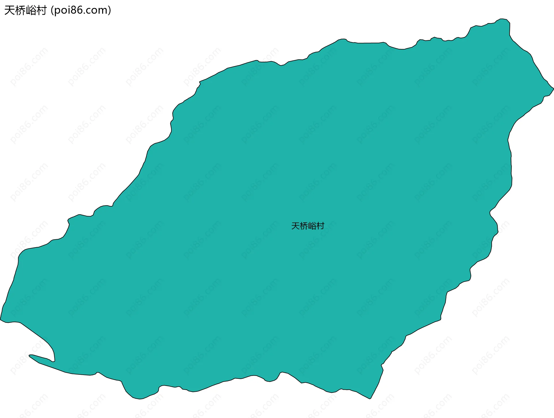 天桥峪村边界地图