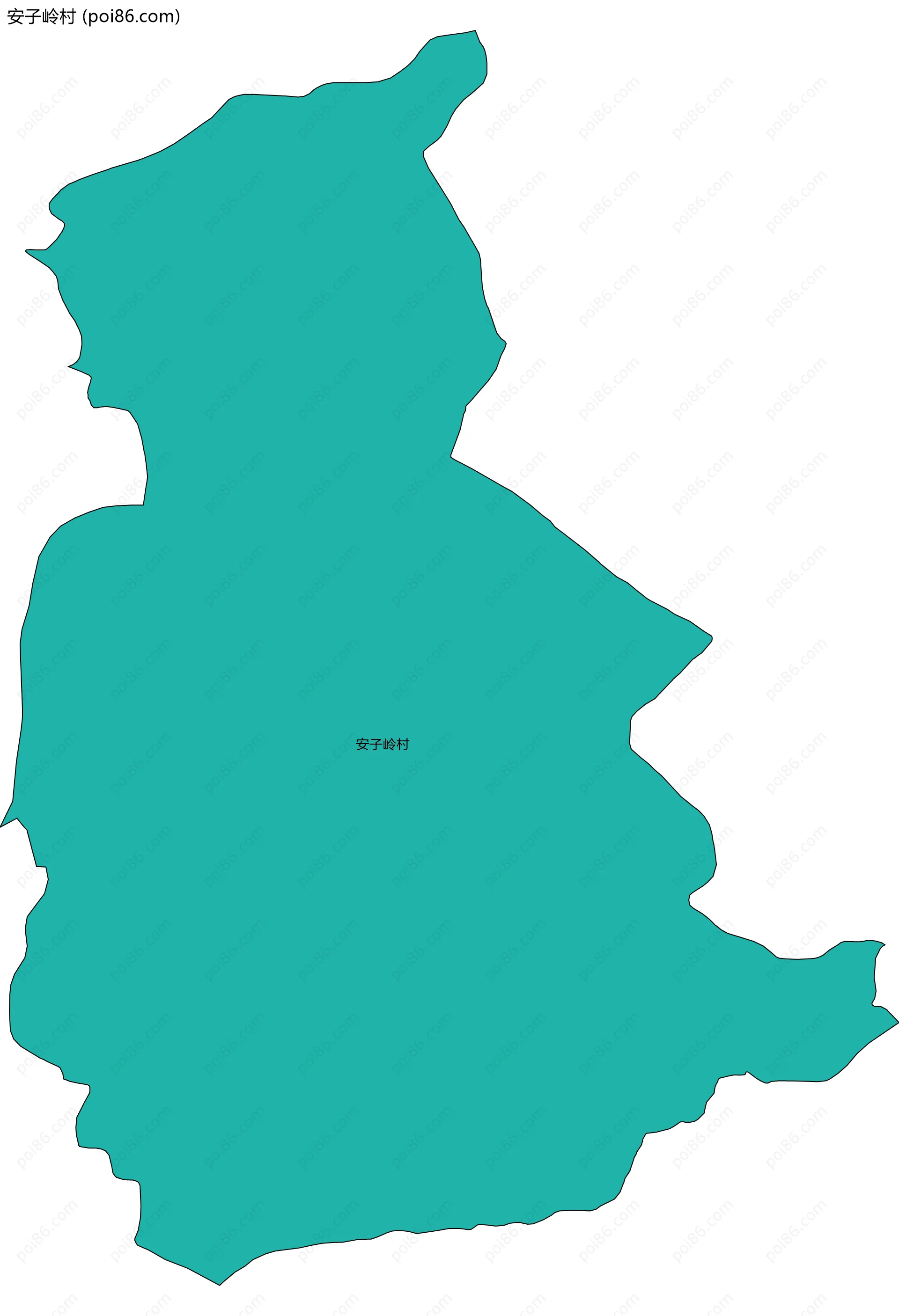 安子岭村边界地图