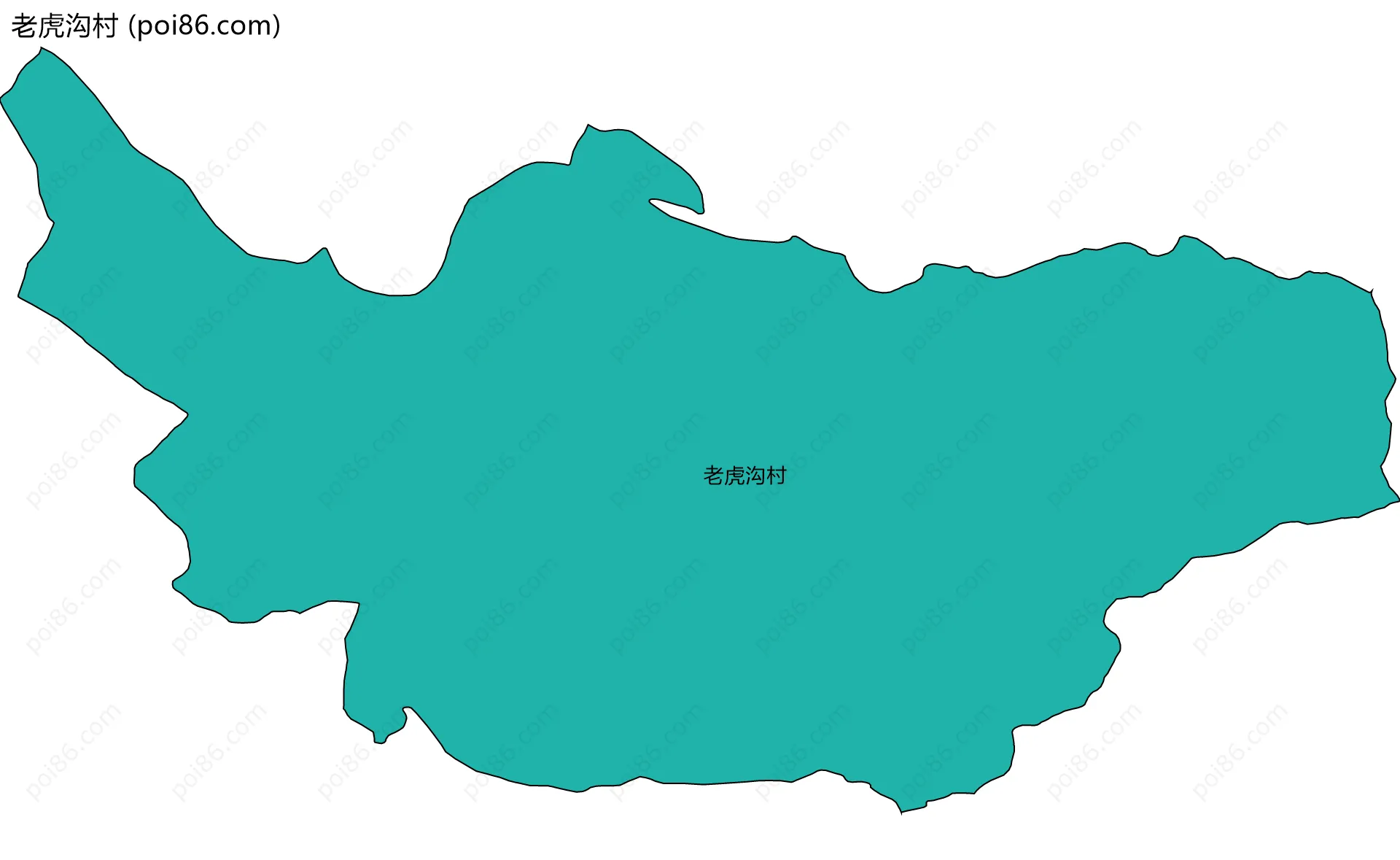 老虎沟村边界地图