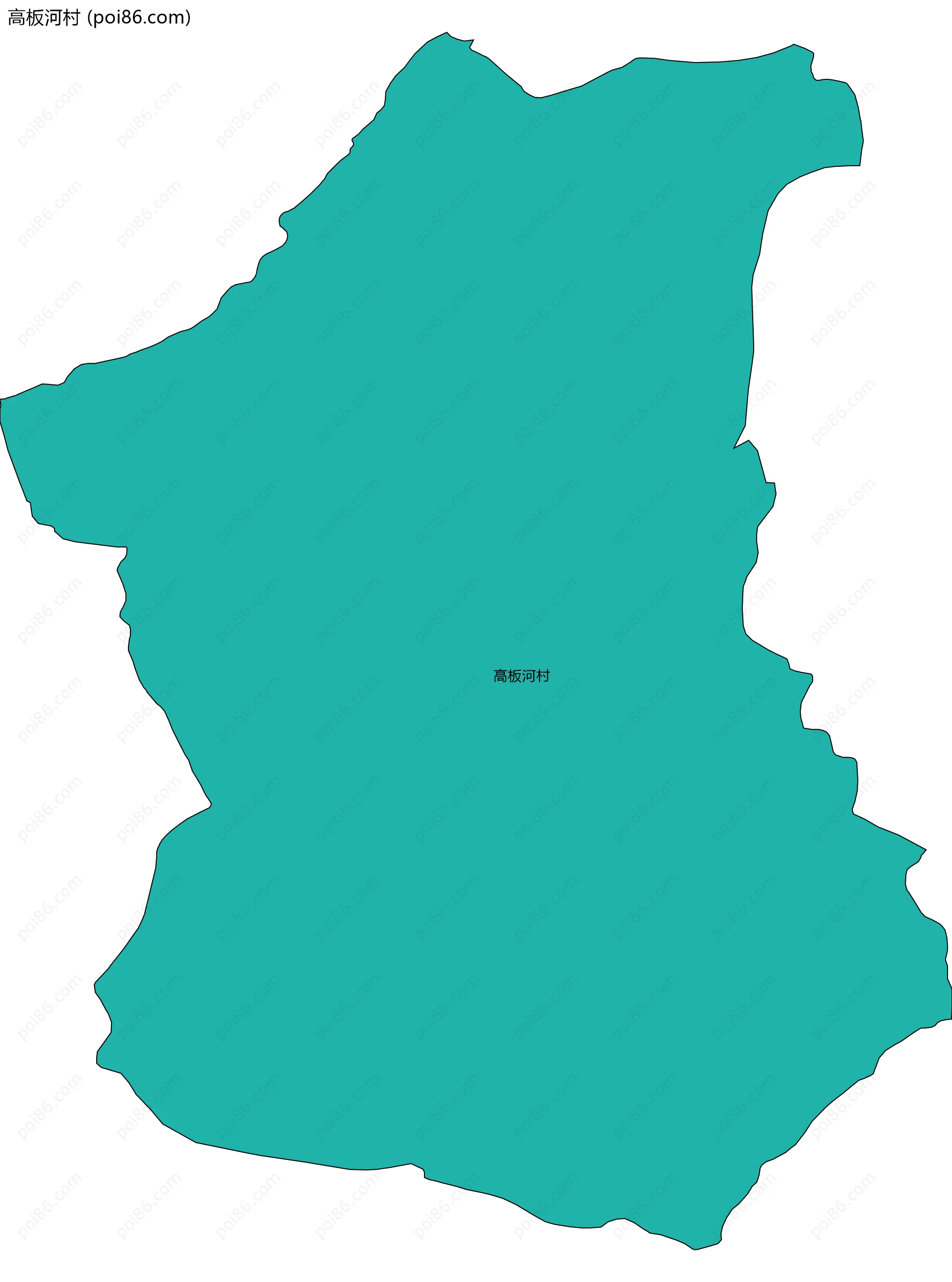 高板河村边界地图