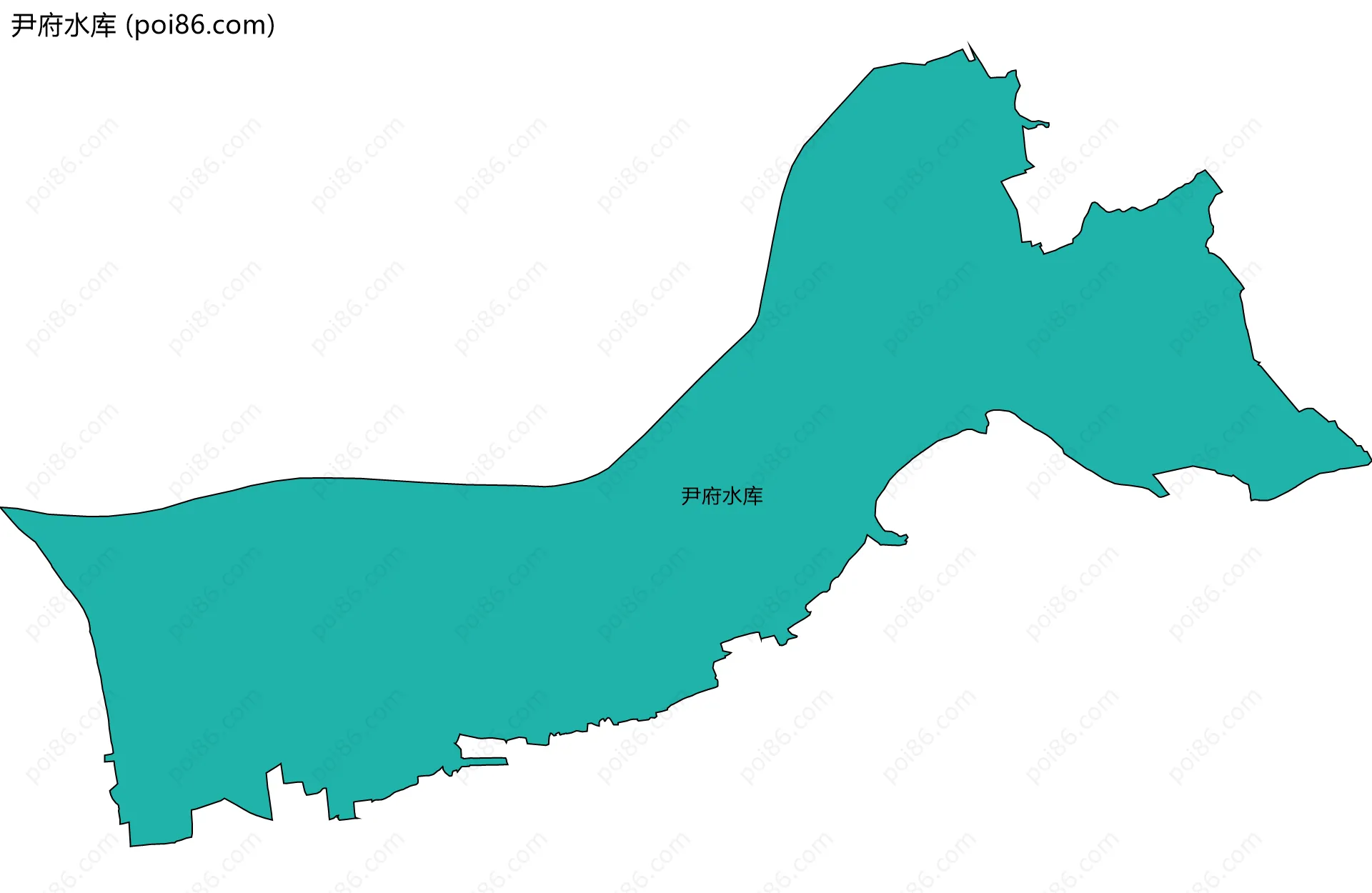 尹府水库边界地图