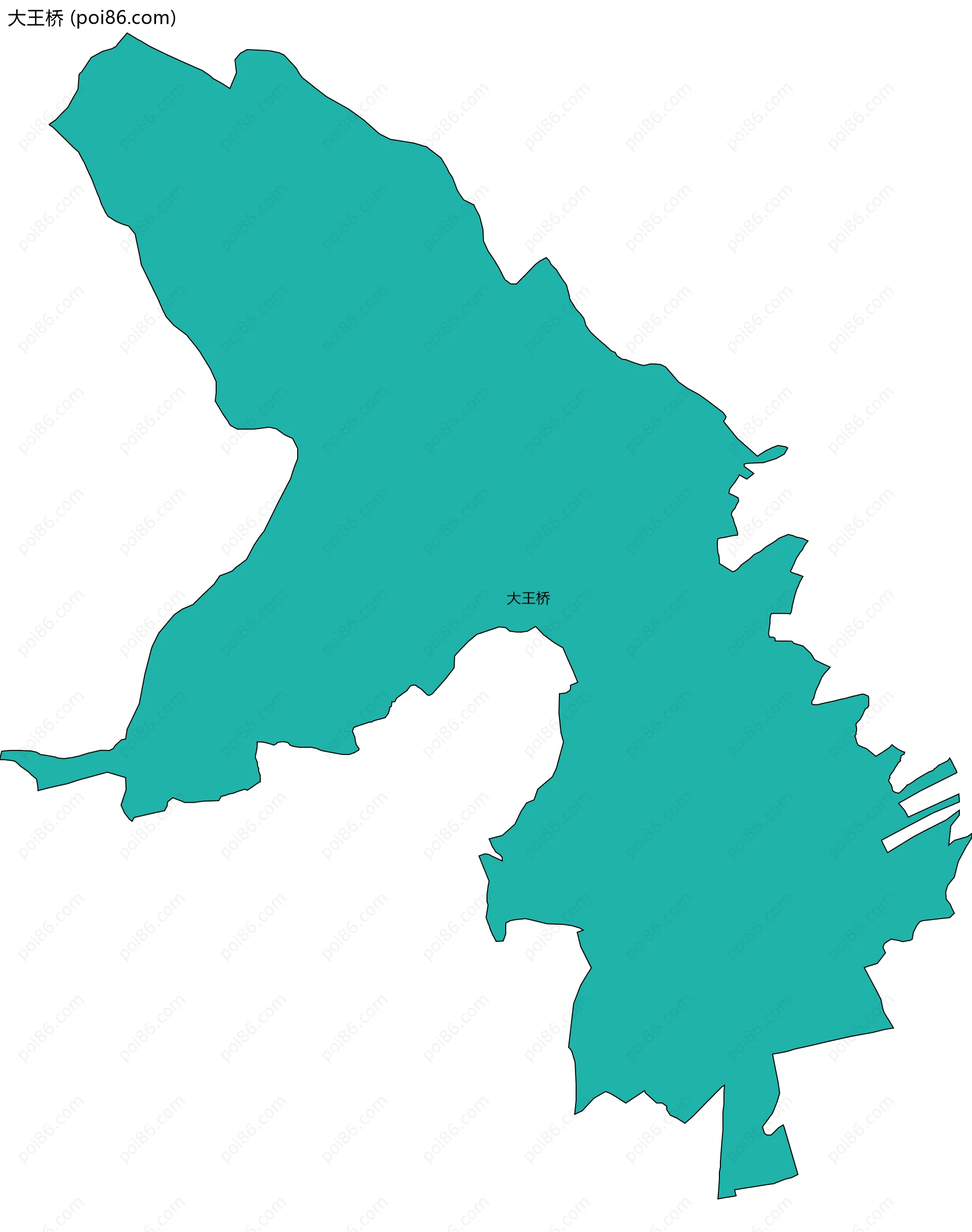 大王桥边界地图