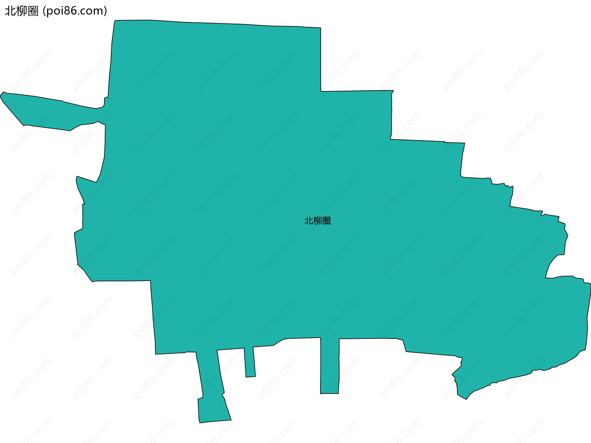 北柳圈边界地图