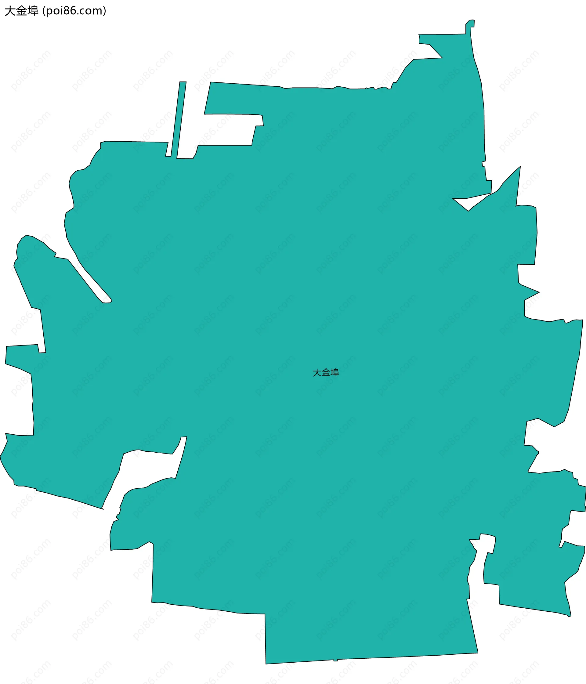 大金埠边界地图