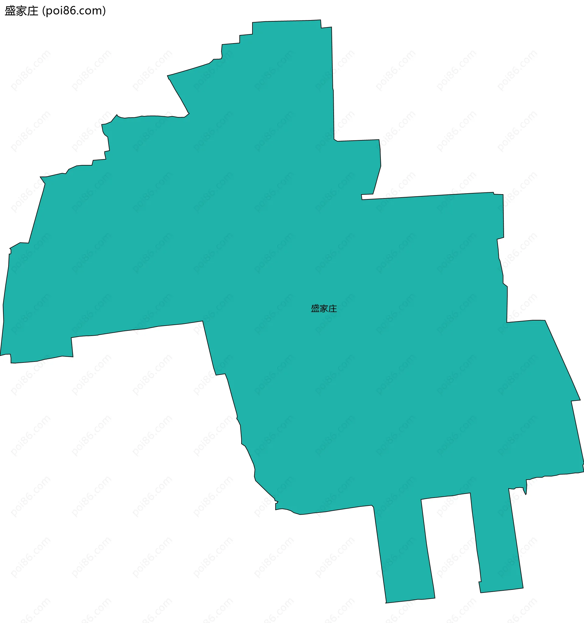 盛家庄边界地图