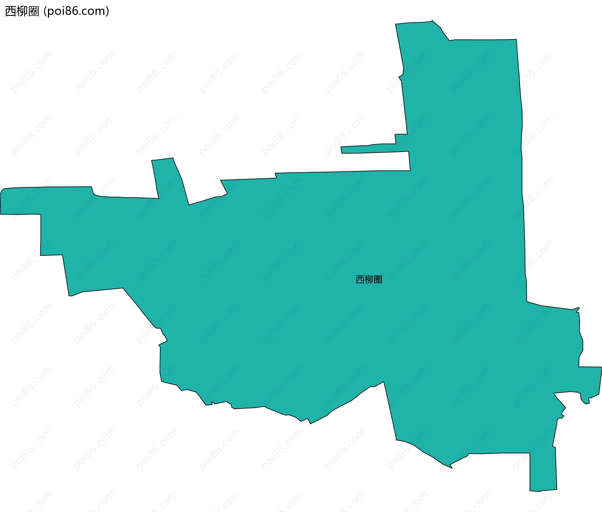 西柳圈边界地图