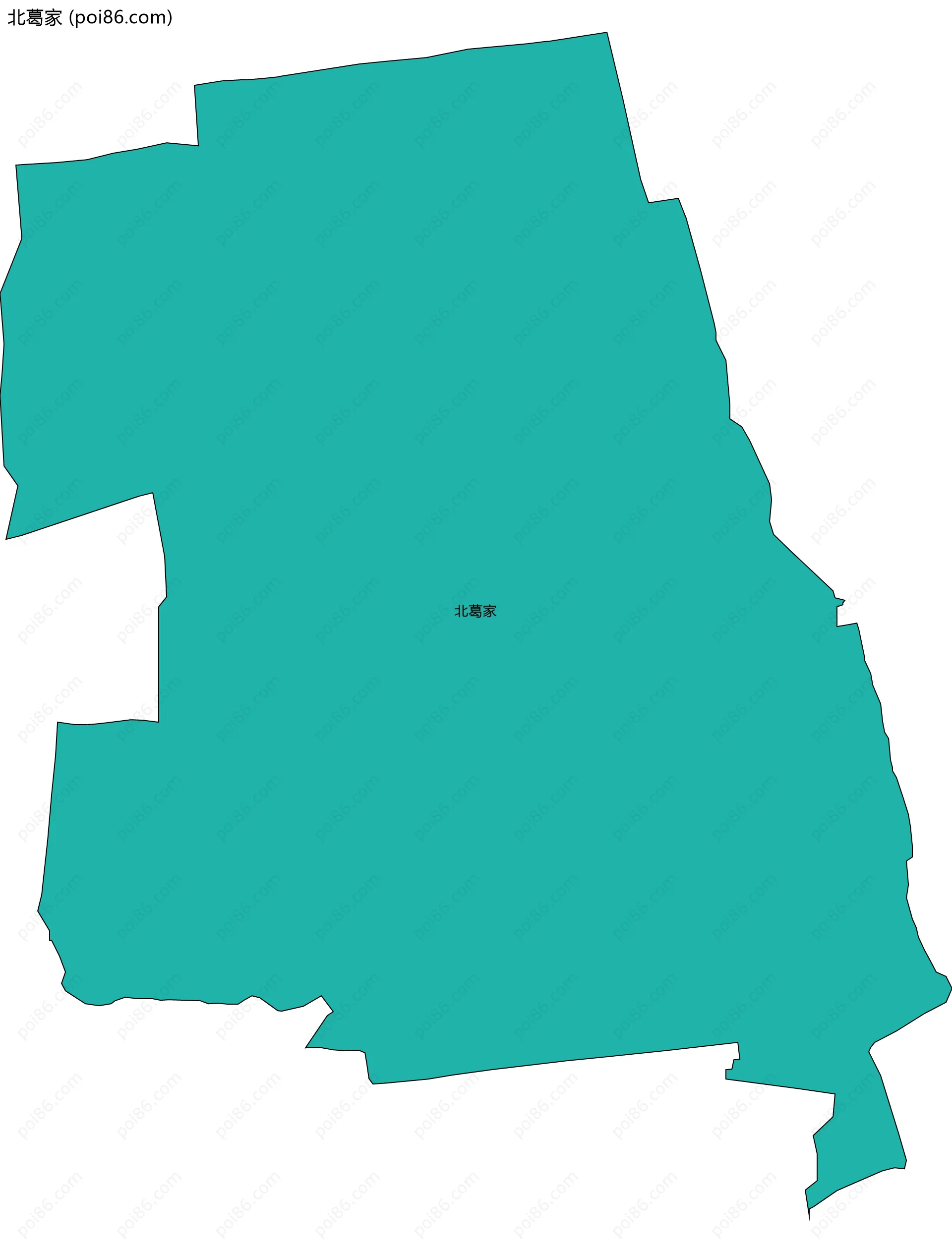 北葛家边界地图