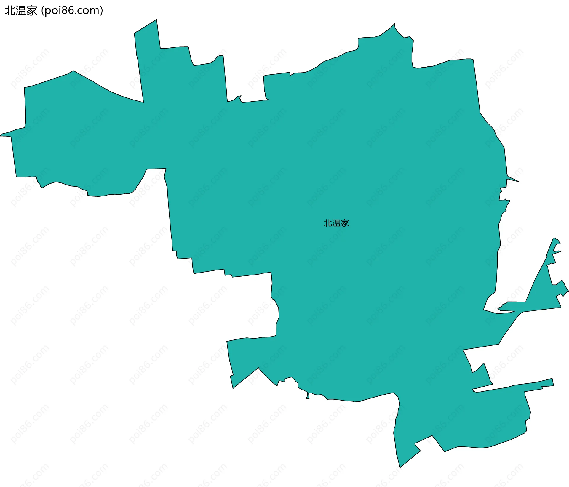 北温家边界地图