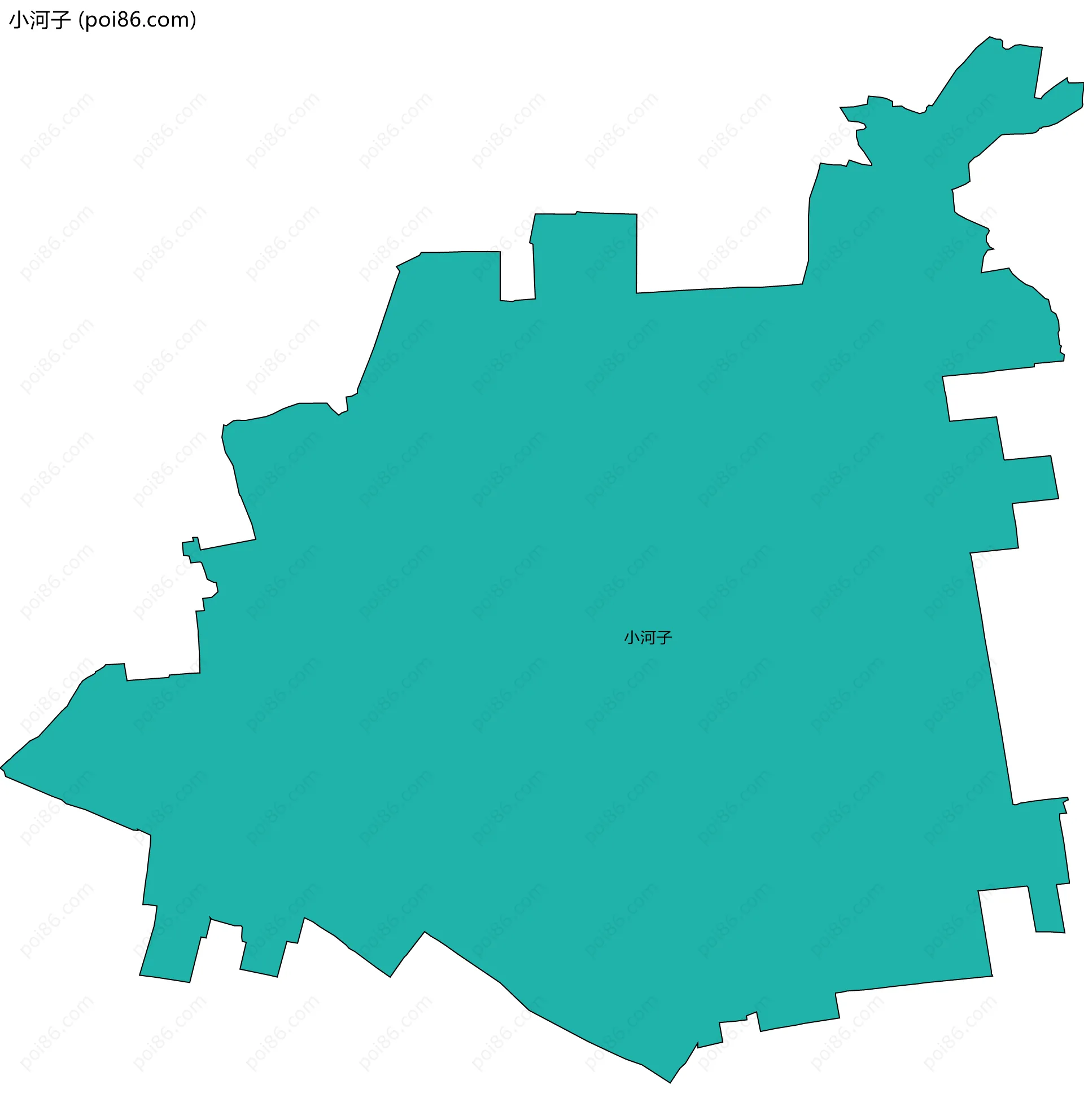 小河子边界地图