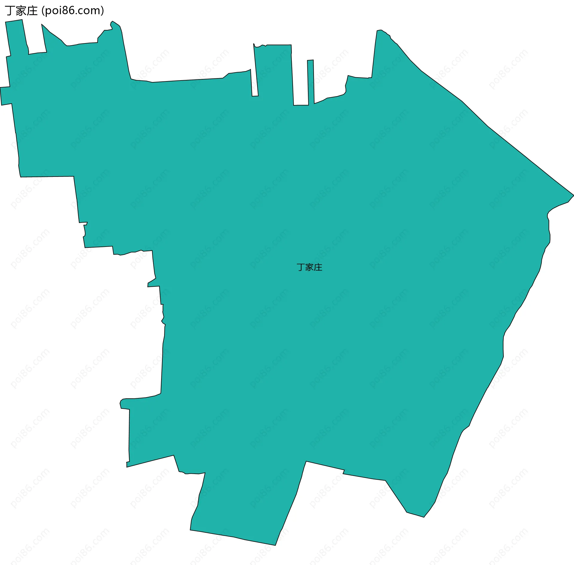 丁家庄边界地图