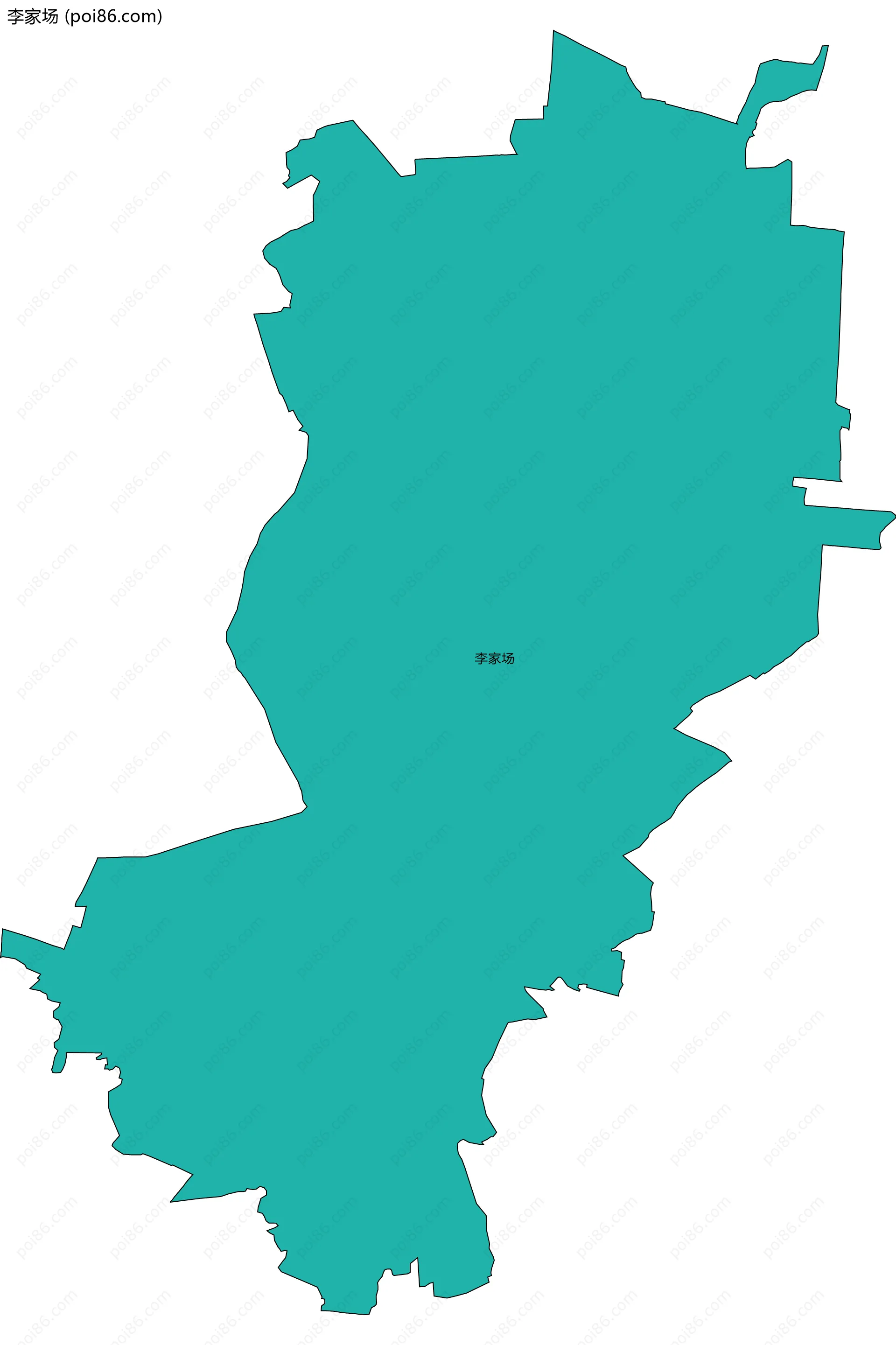 李家场边界地图