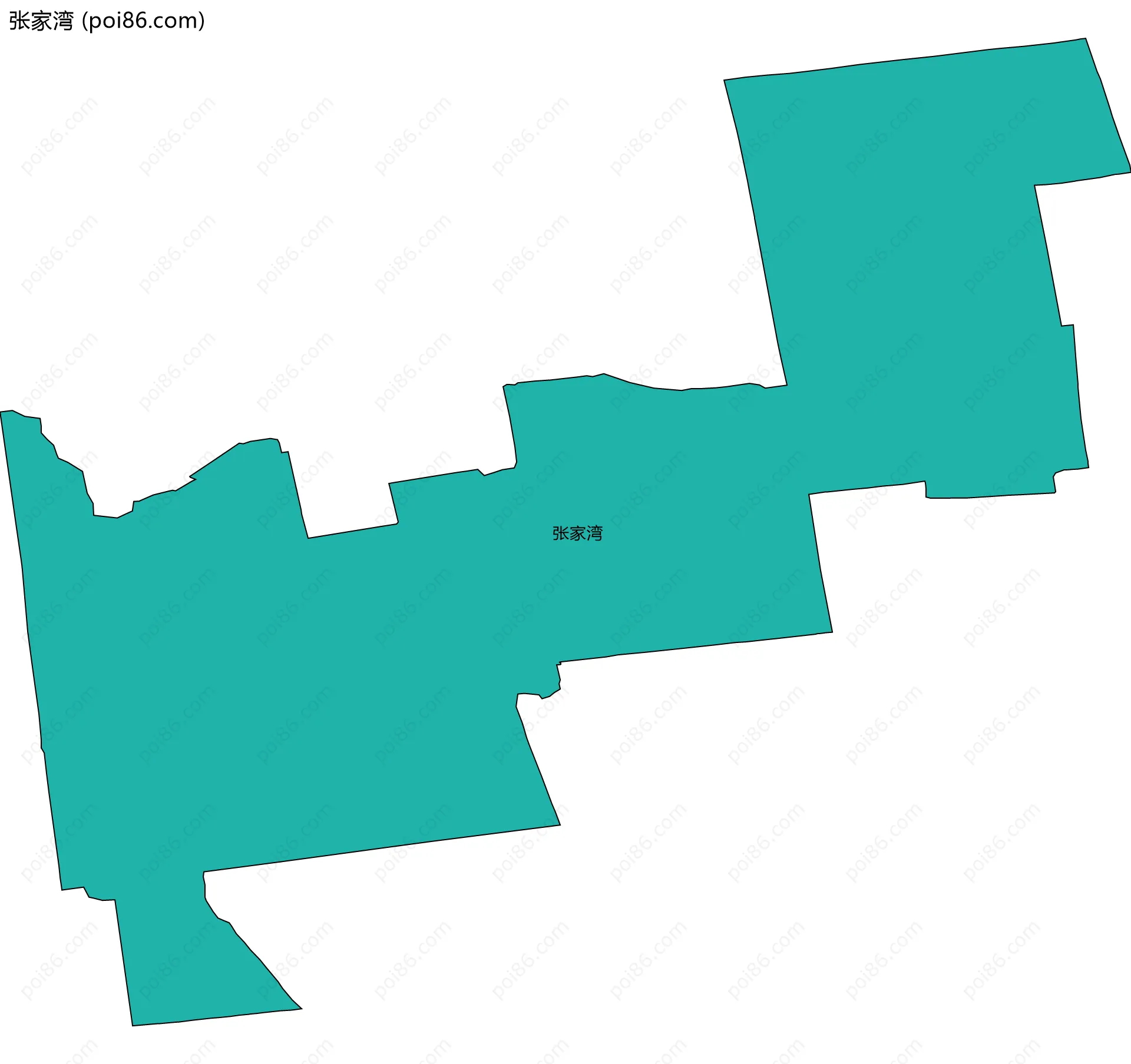 张家湾边界地图