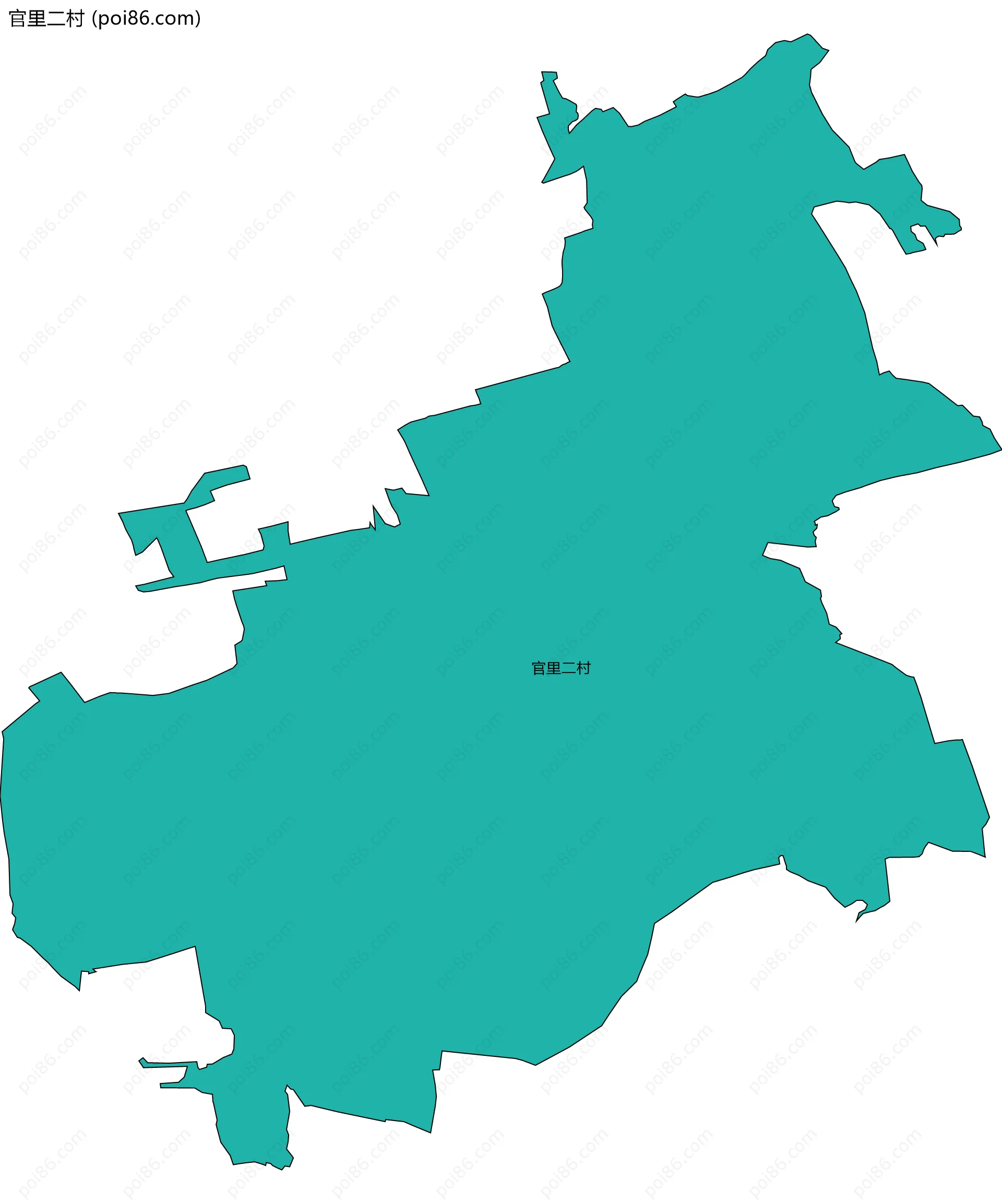 官里二村边界地图