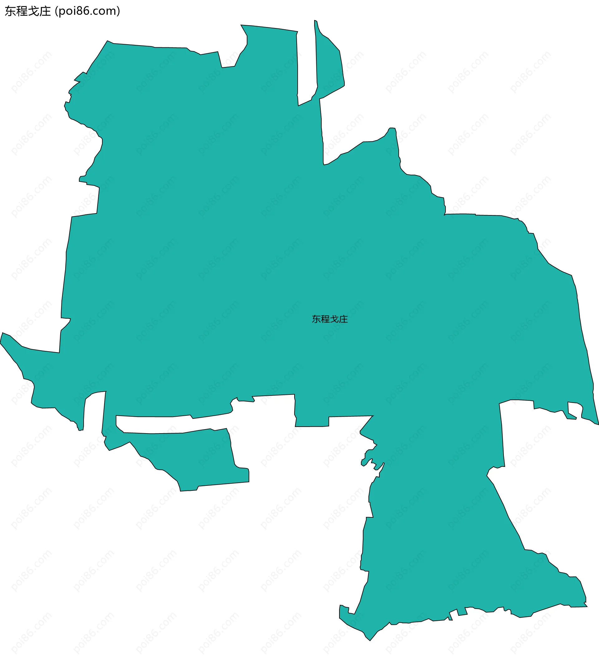 东程戈庄边界地图