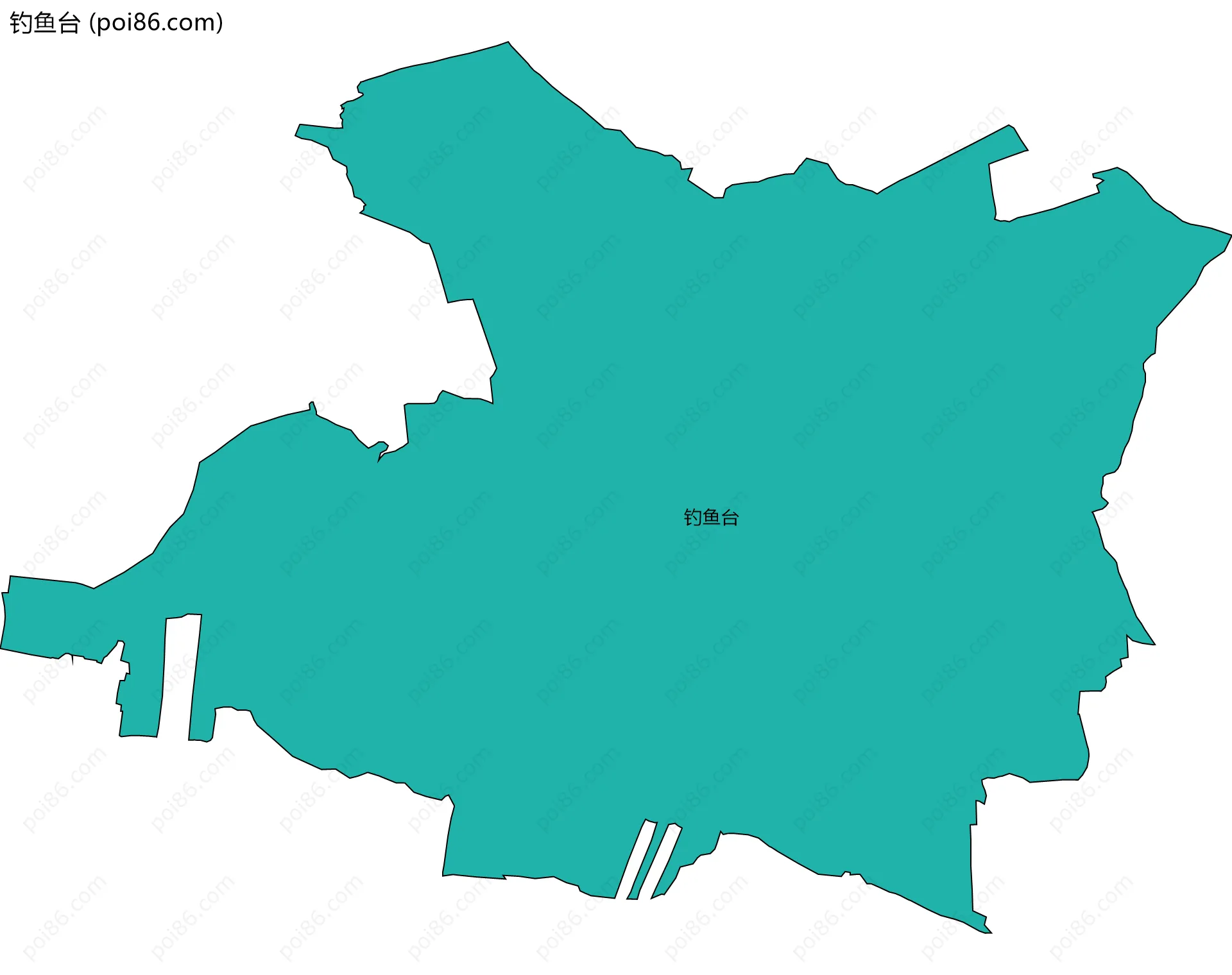 钓鱼台边界地图