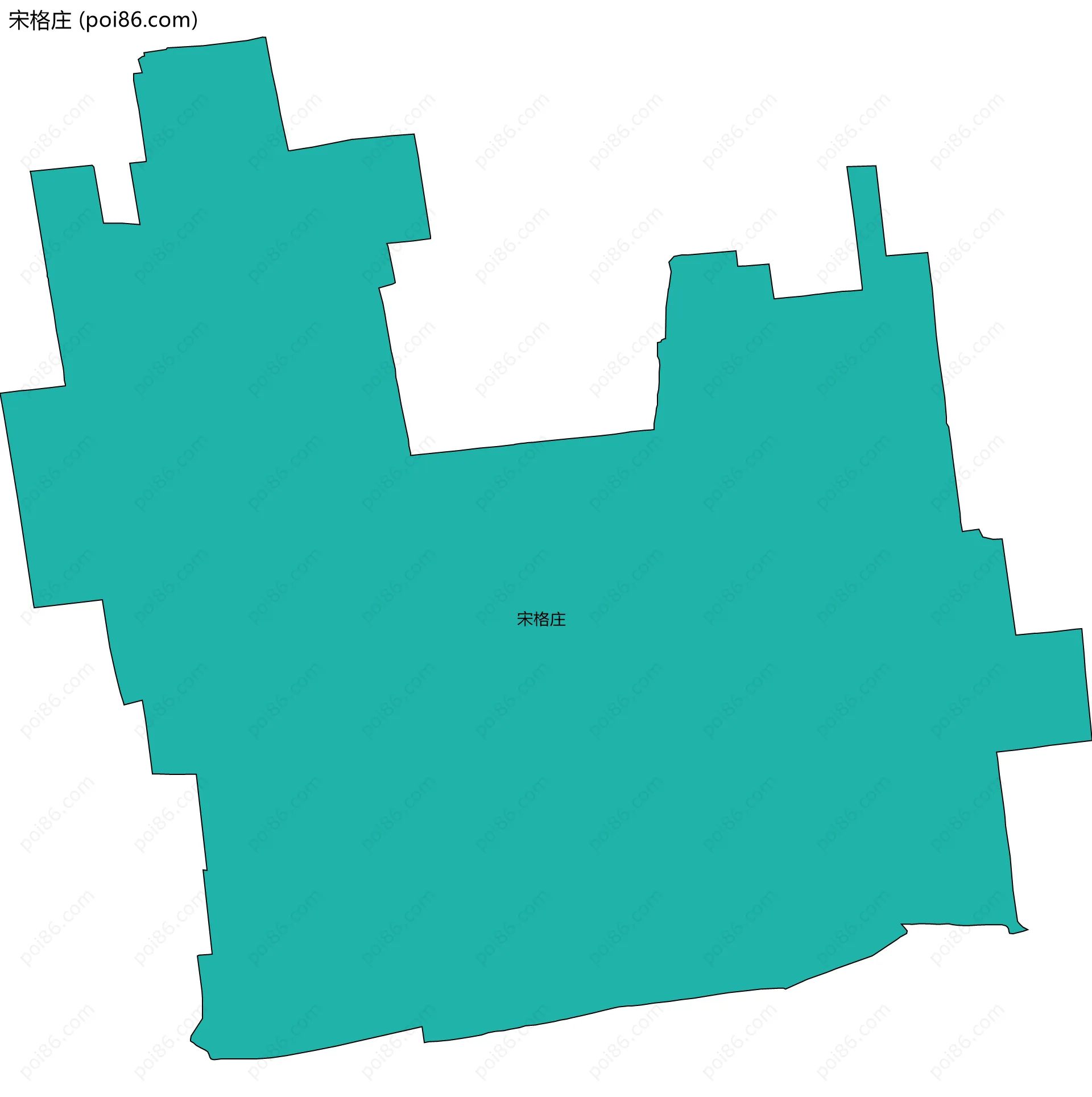 宋格庄边界地图