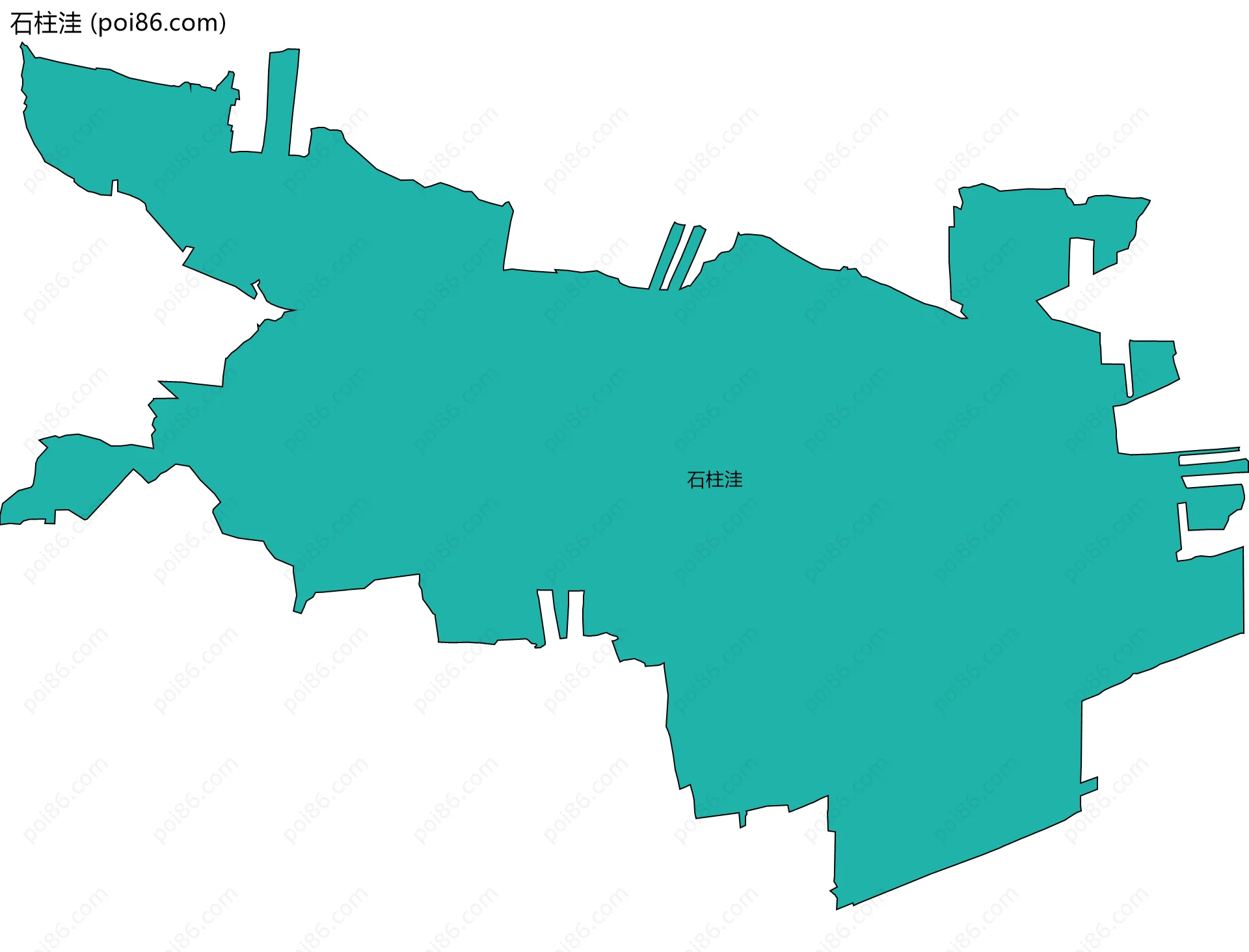 石柱洼边界地图