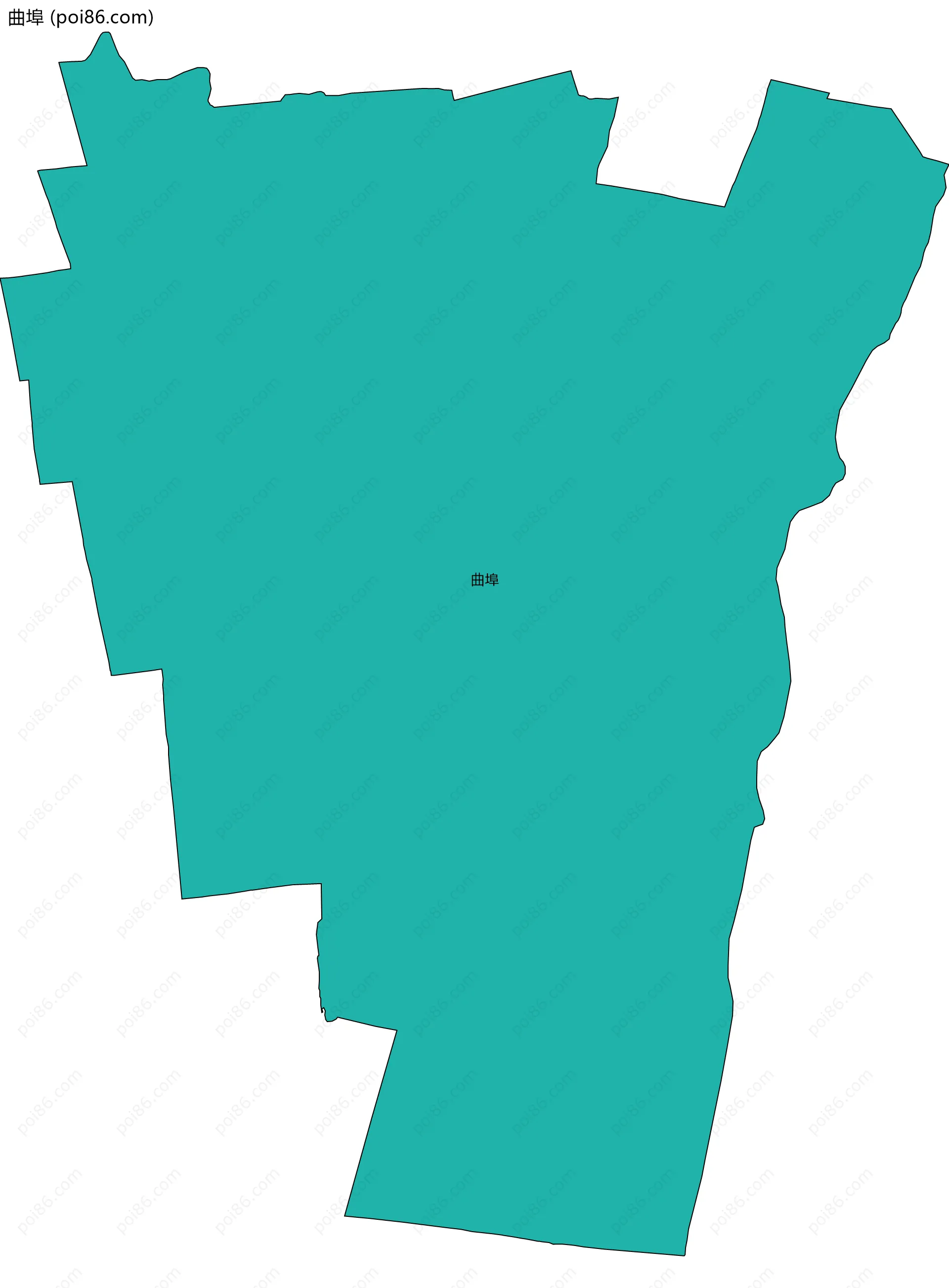 曲埠边界地图