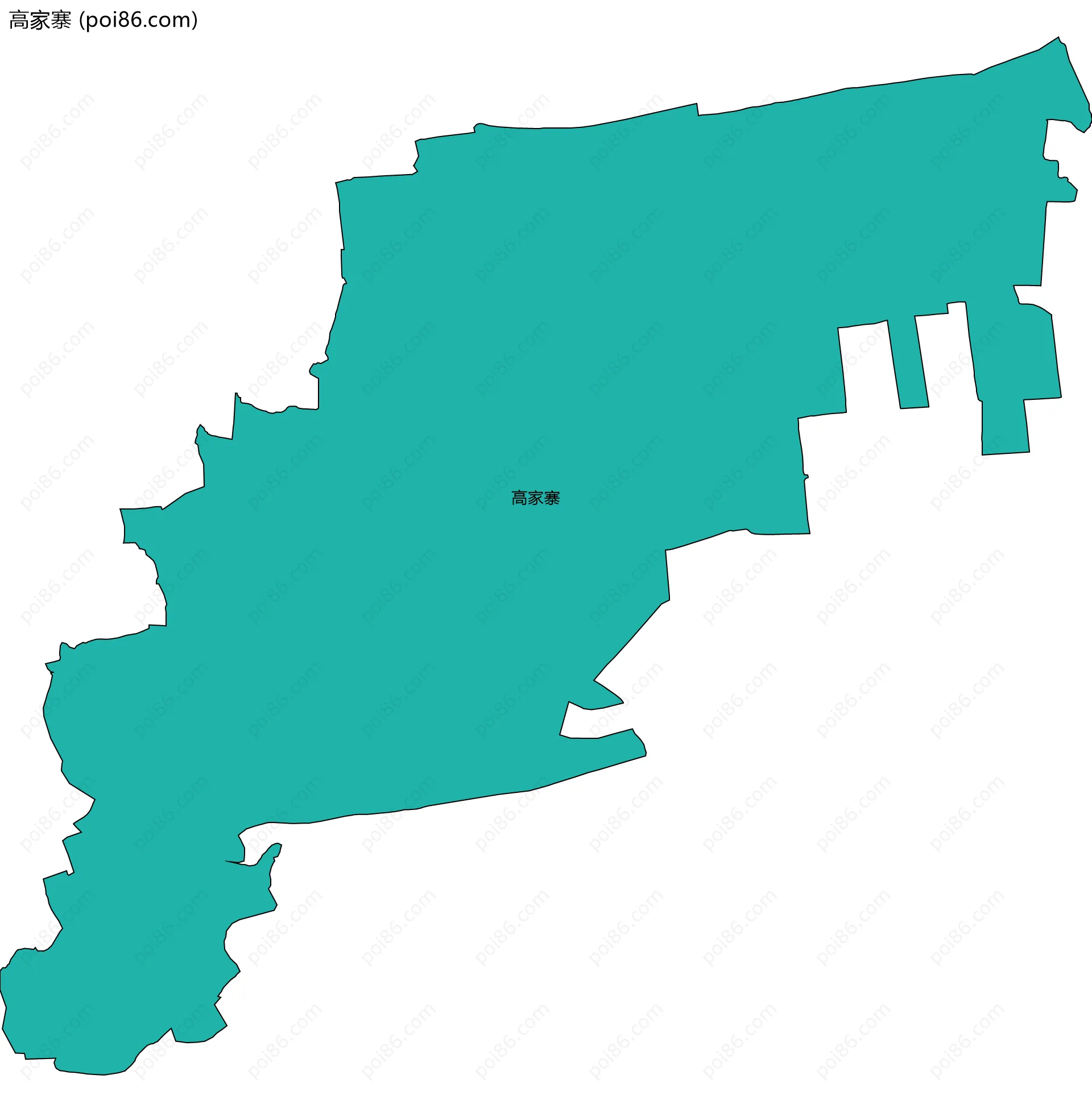 高家寨边界地图