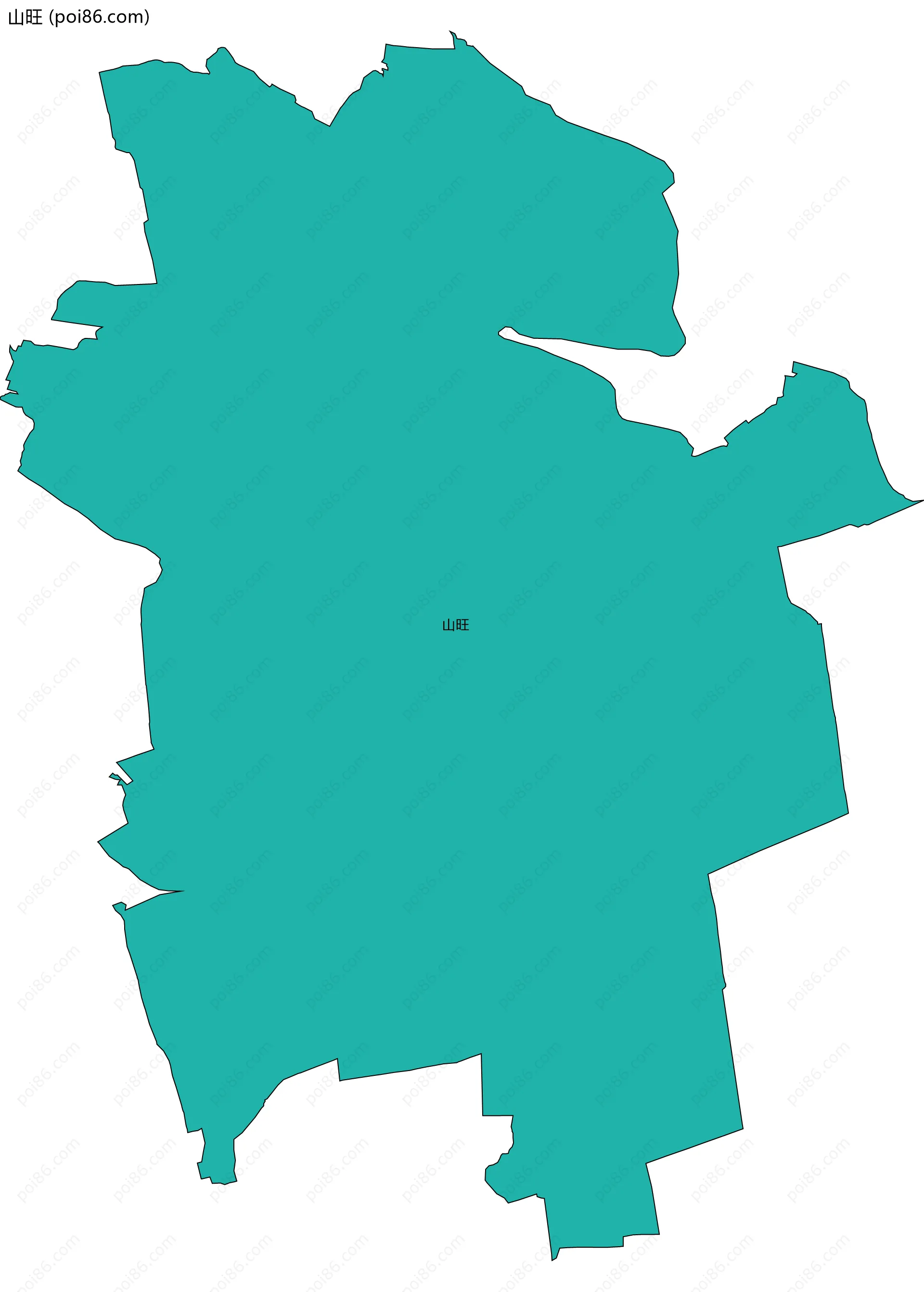 山旺边界地图