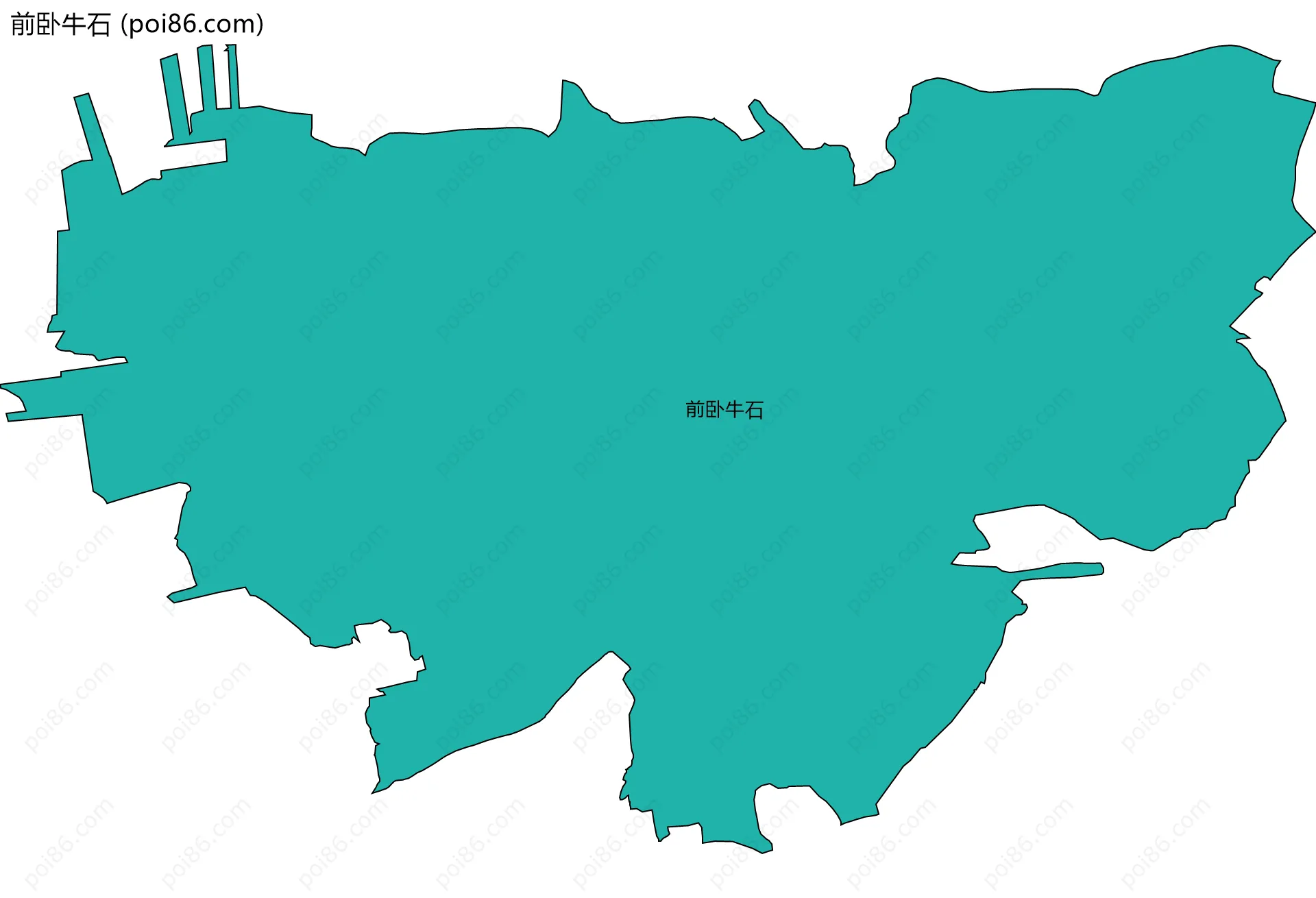 前卧牛石边界地图