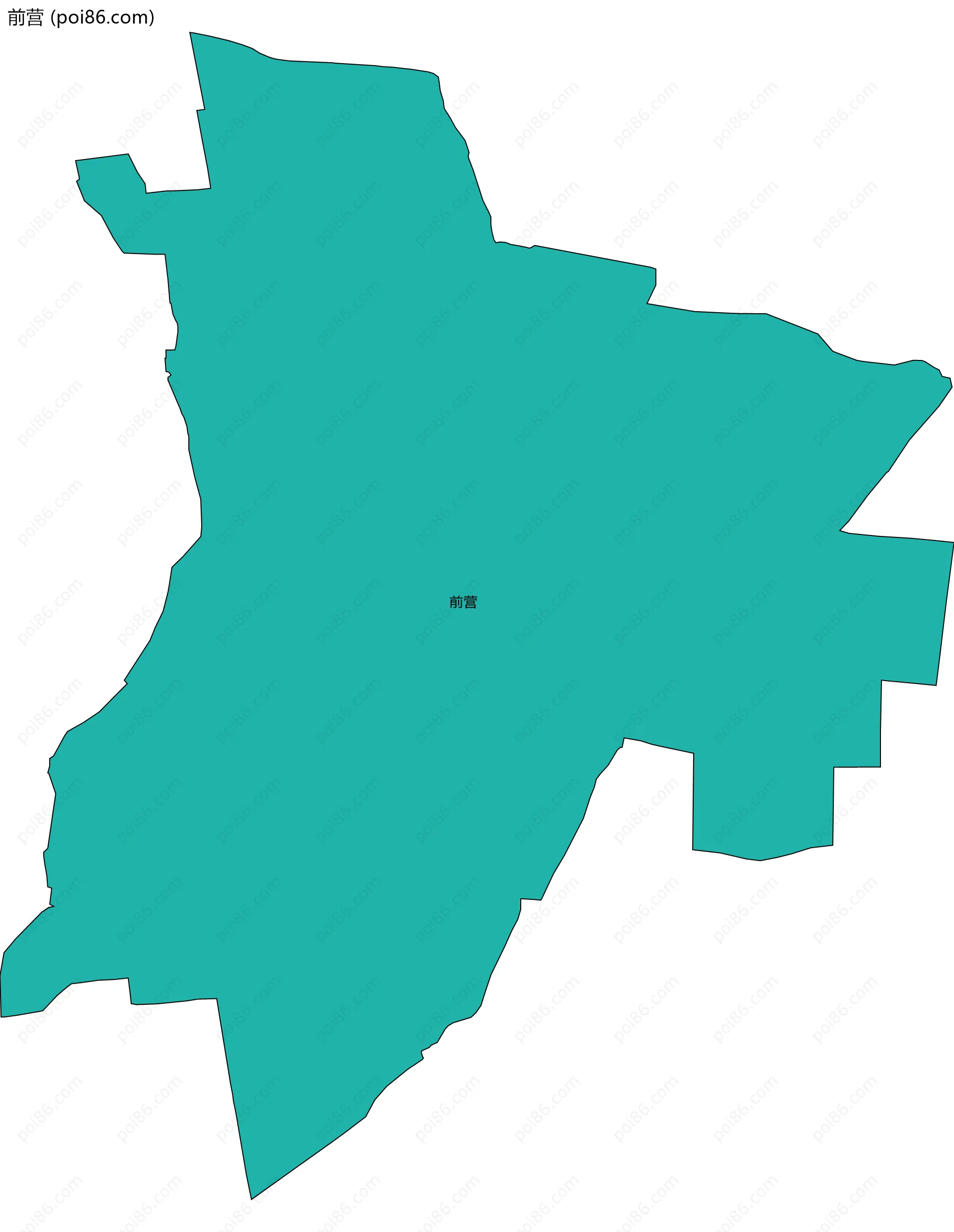 前营边界地图