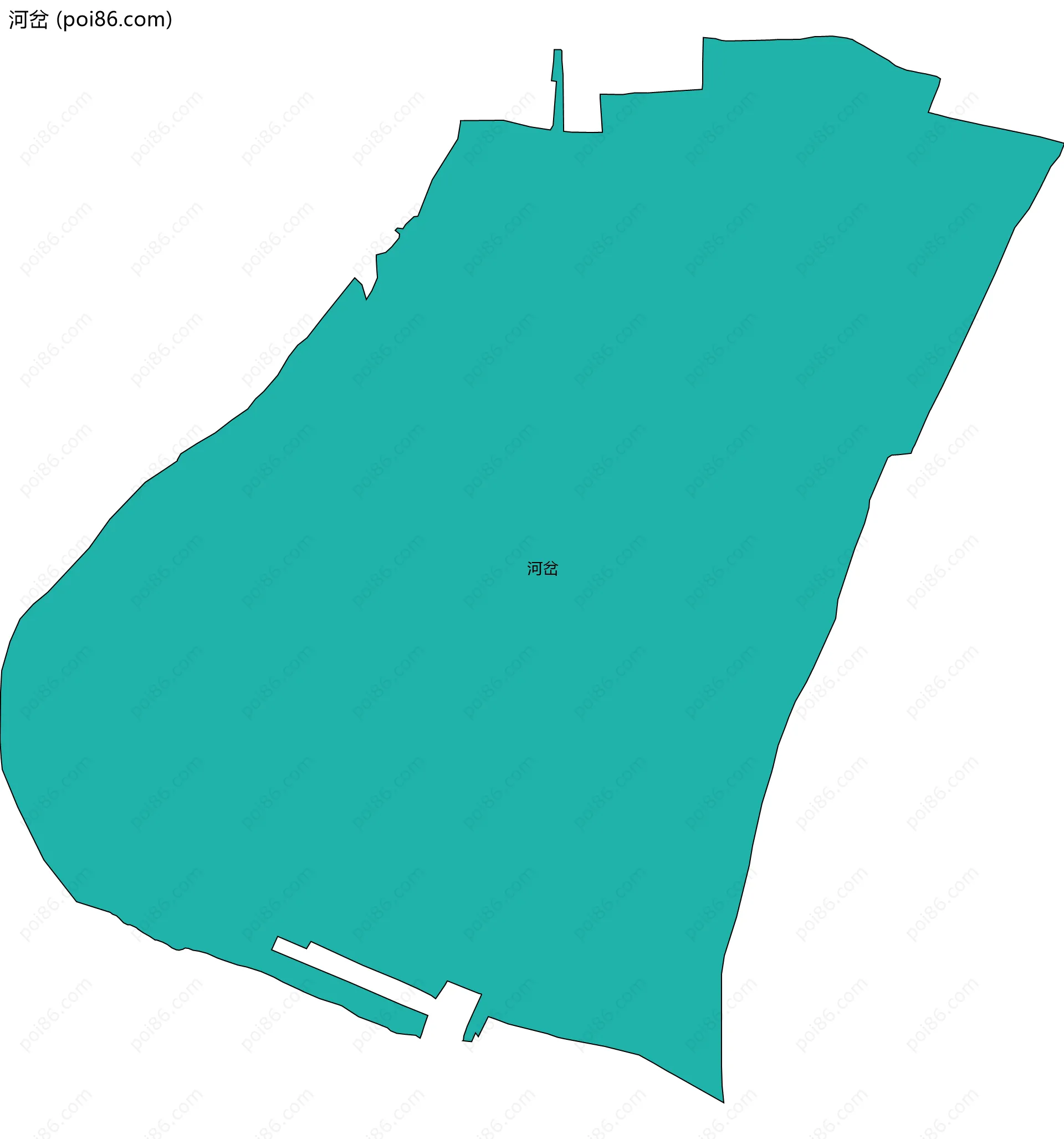 河岔边界地图