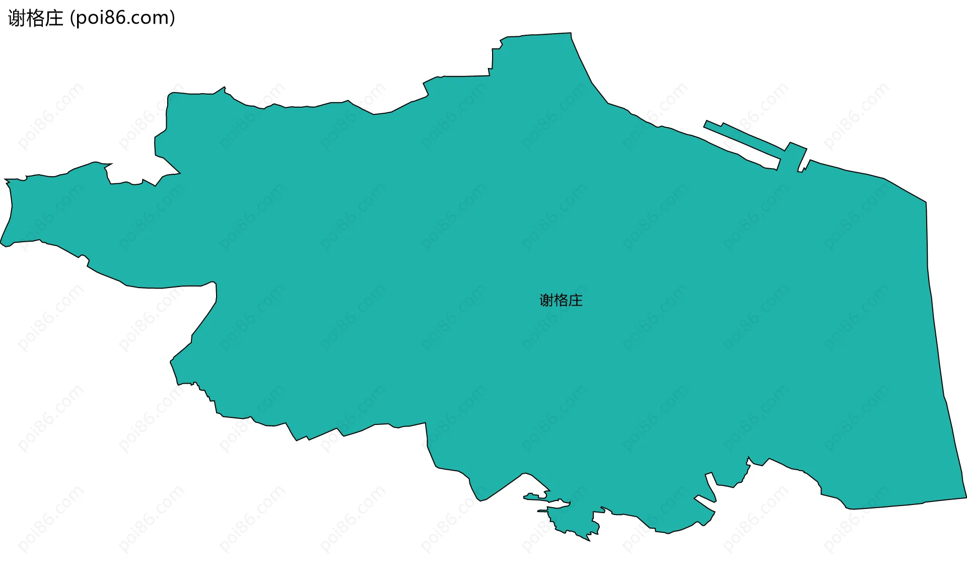 谢格庄边界地图