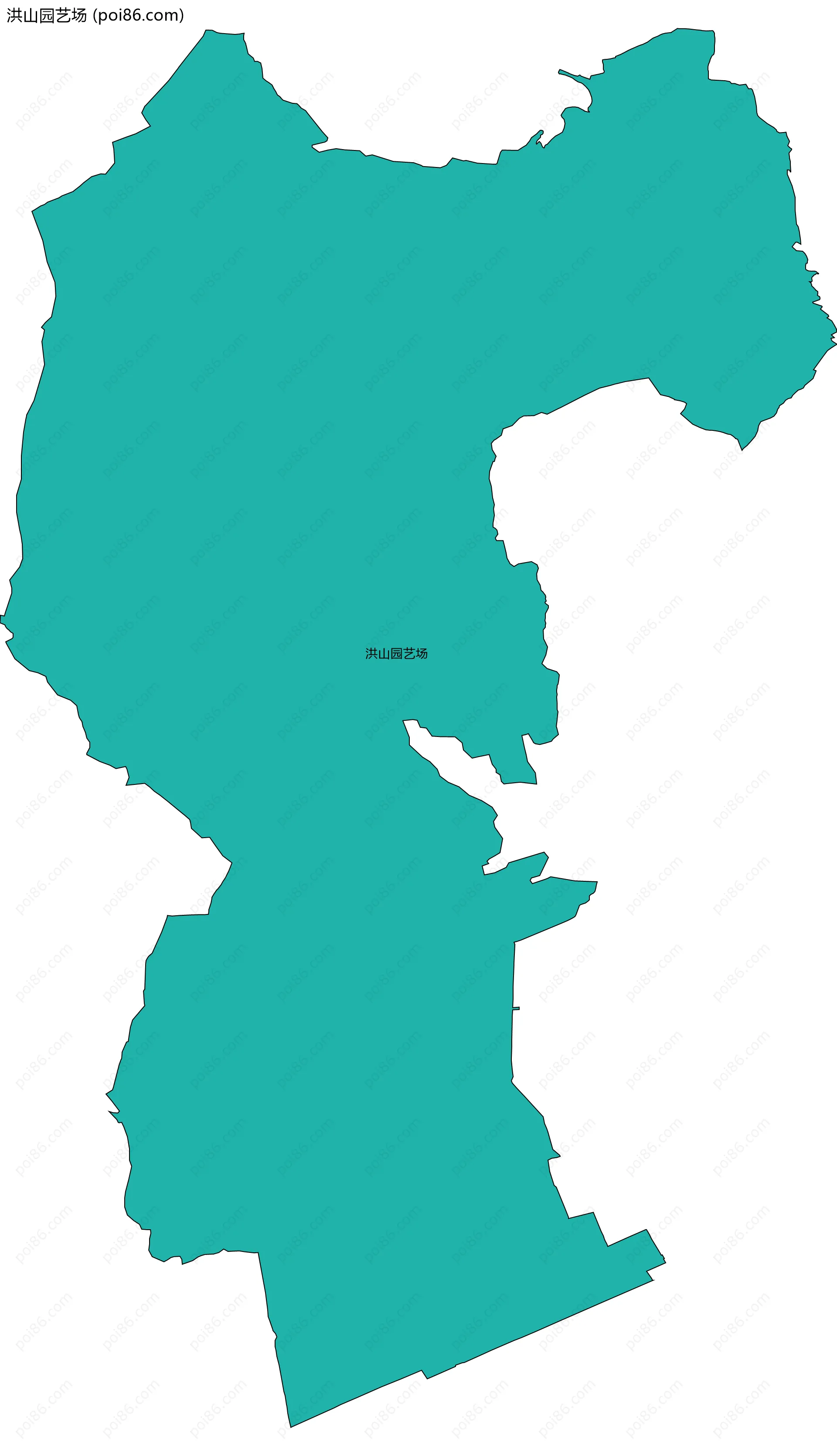 洪山园艺场边界地图