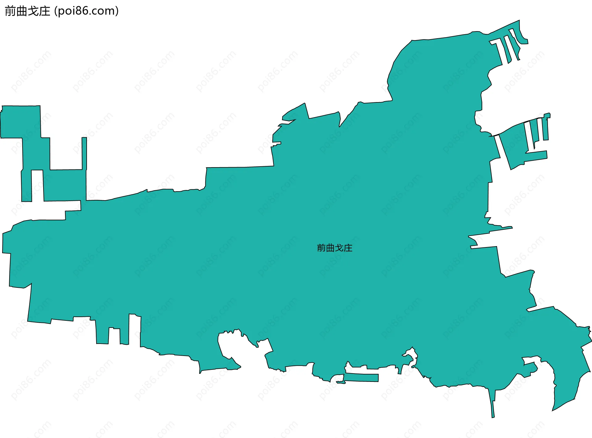 前曲戈庄边界地图