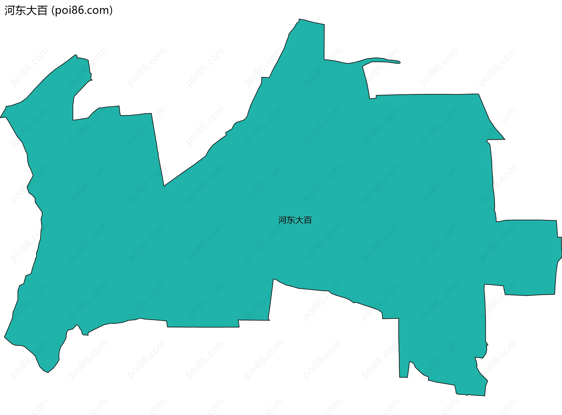 河东大百边界地图