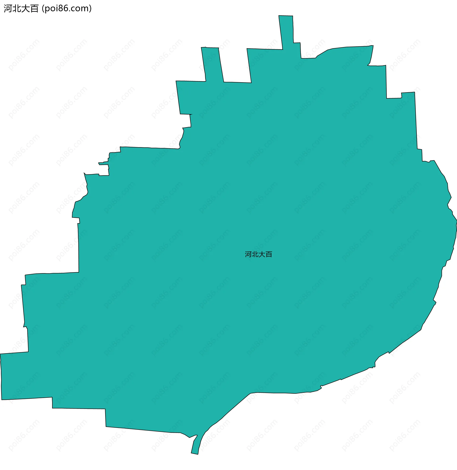河北大百边界地图