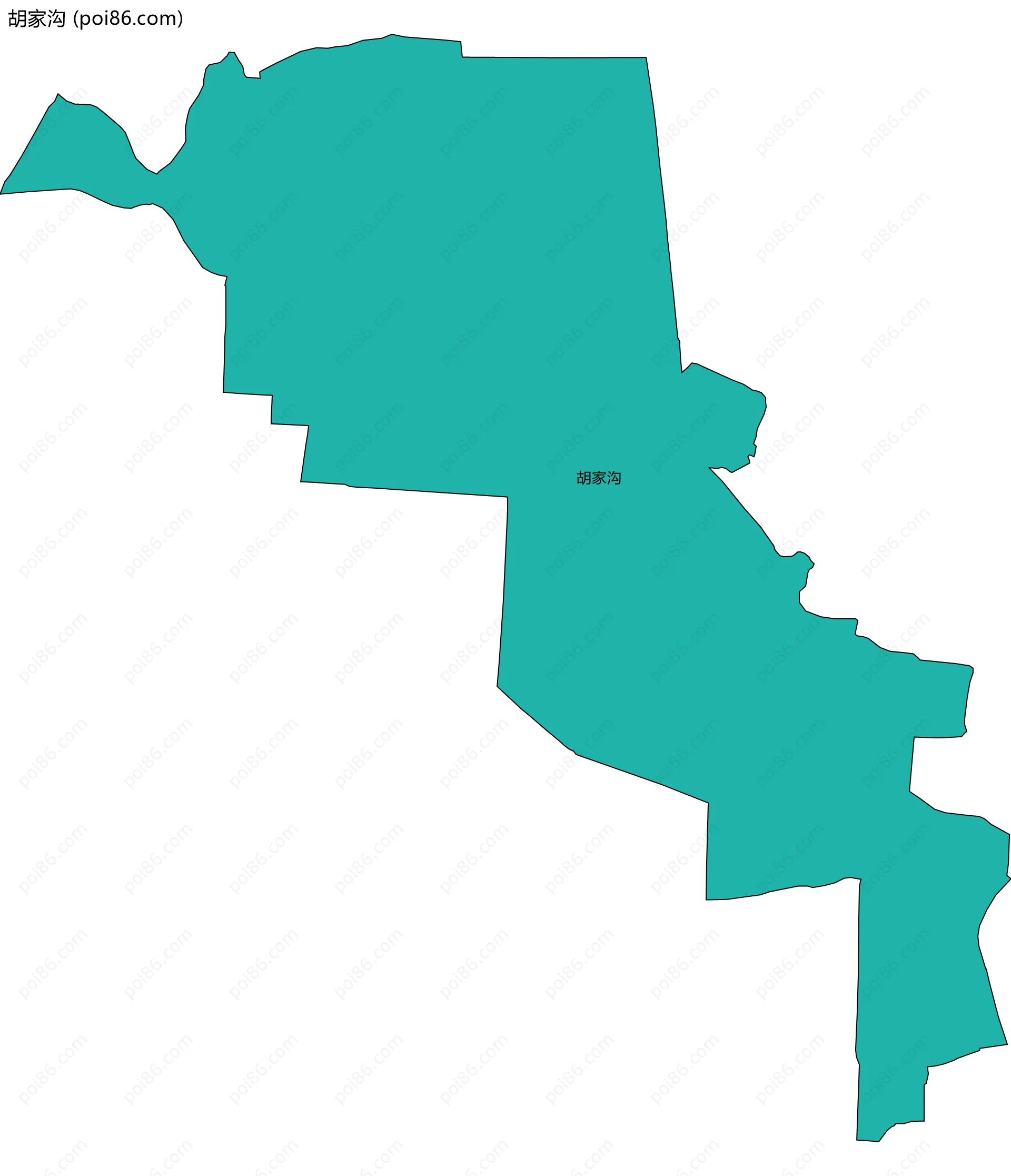 胡家沟边界地图