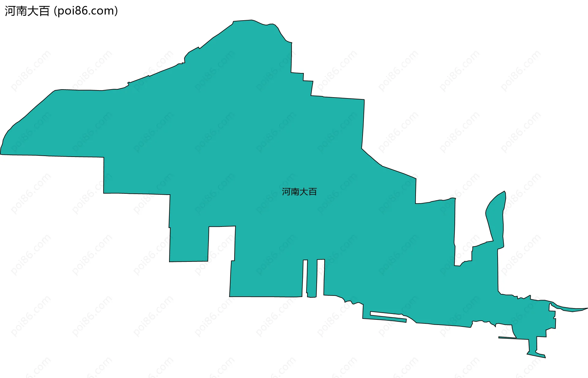 河南大百边界地图