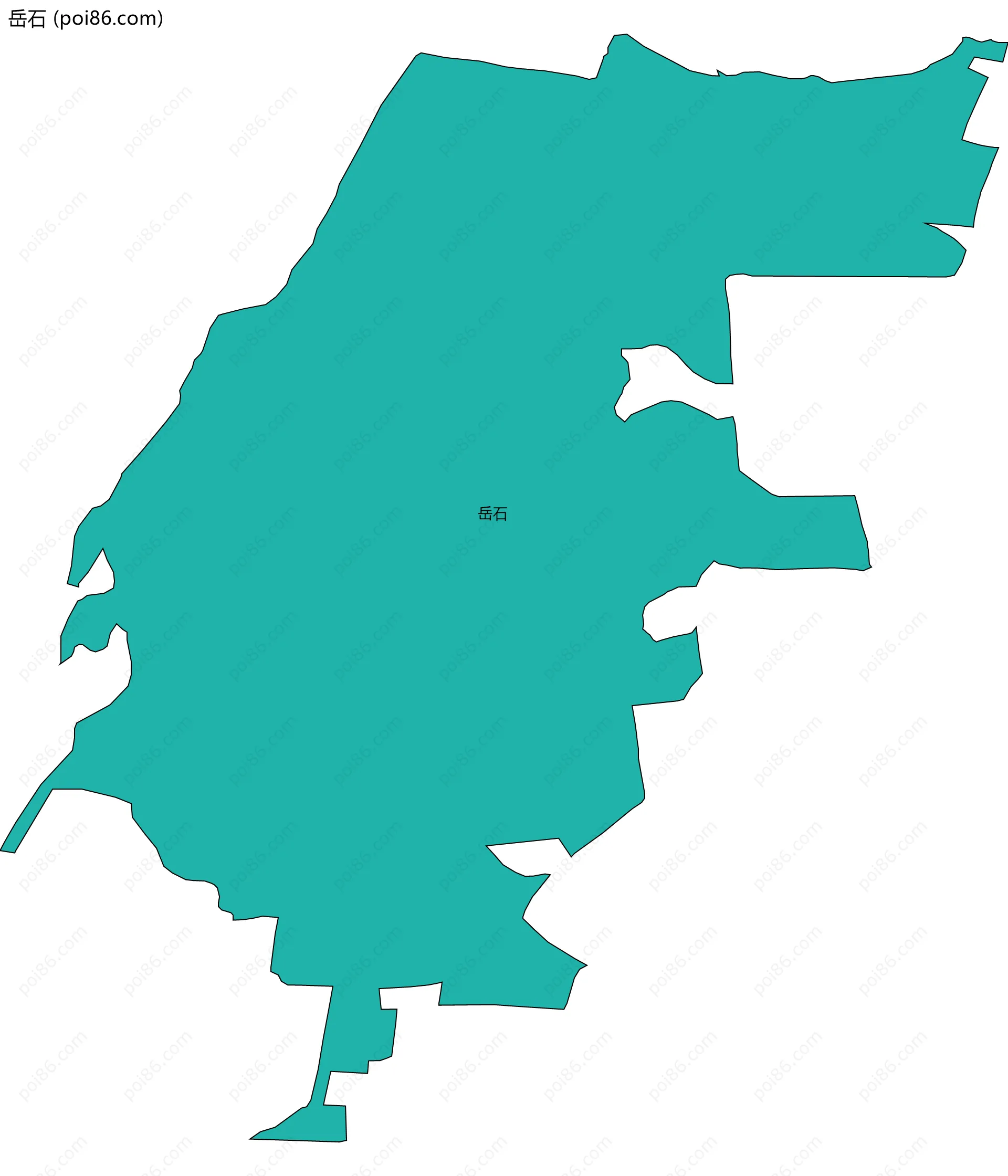 岳石边界地图