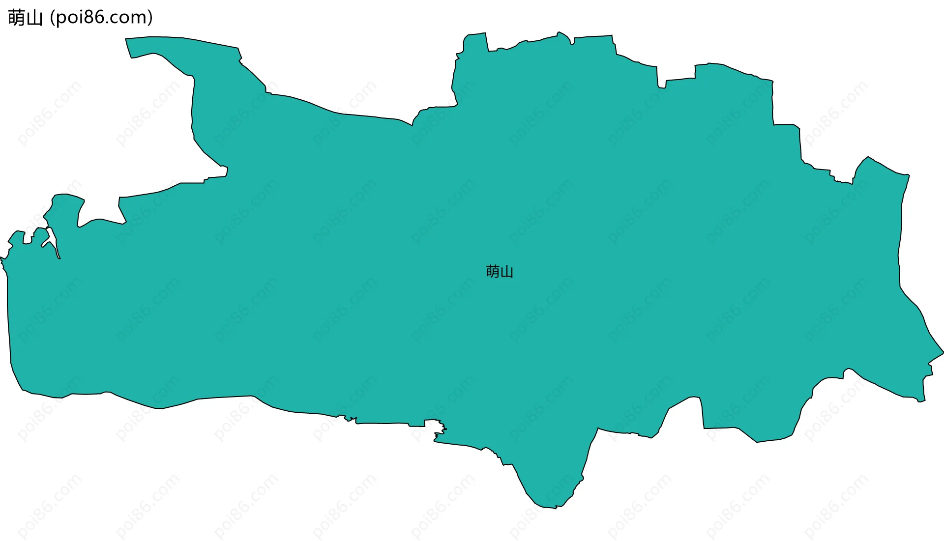 萌山边界地图