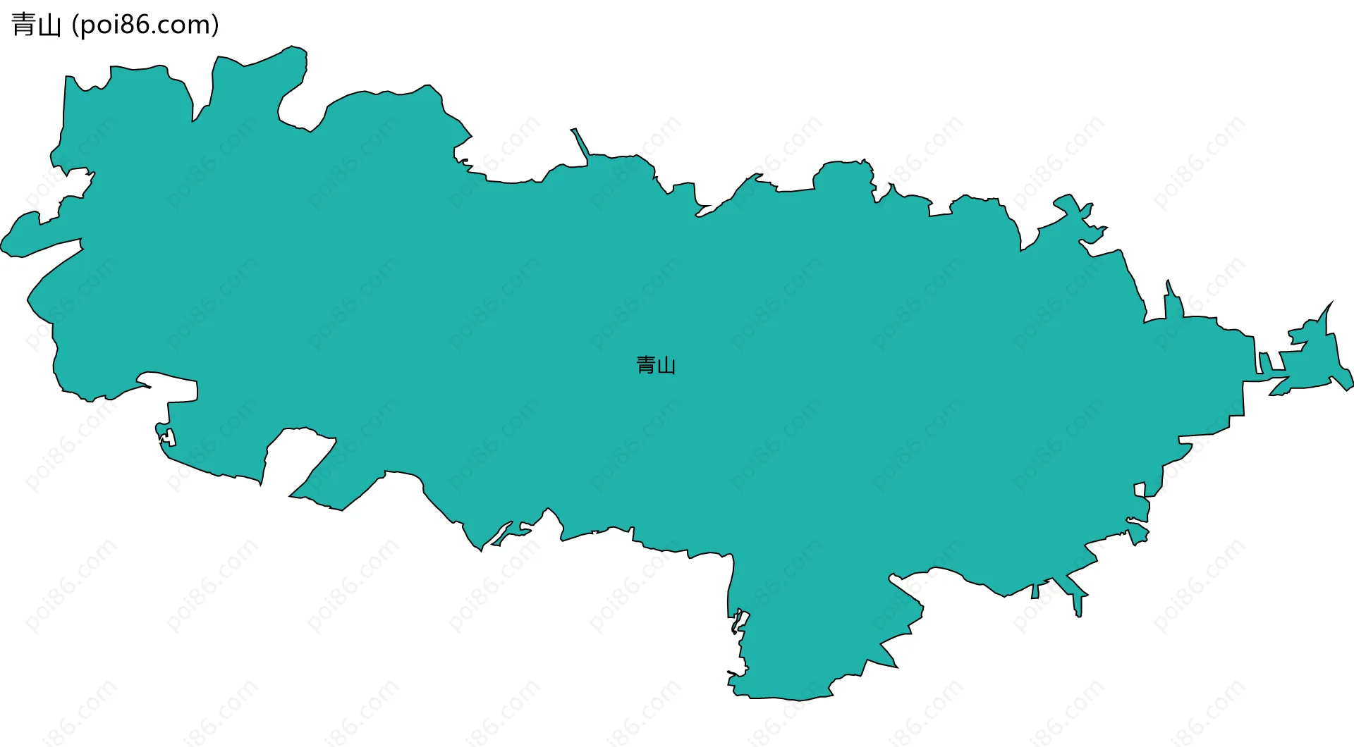 青山边界地图