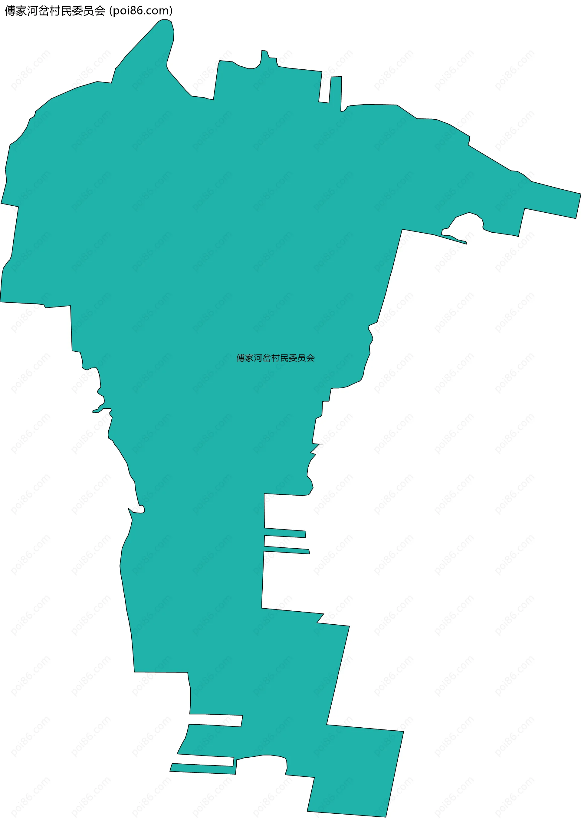 傅家河岔村民委员会边界地图