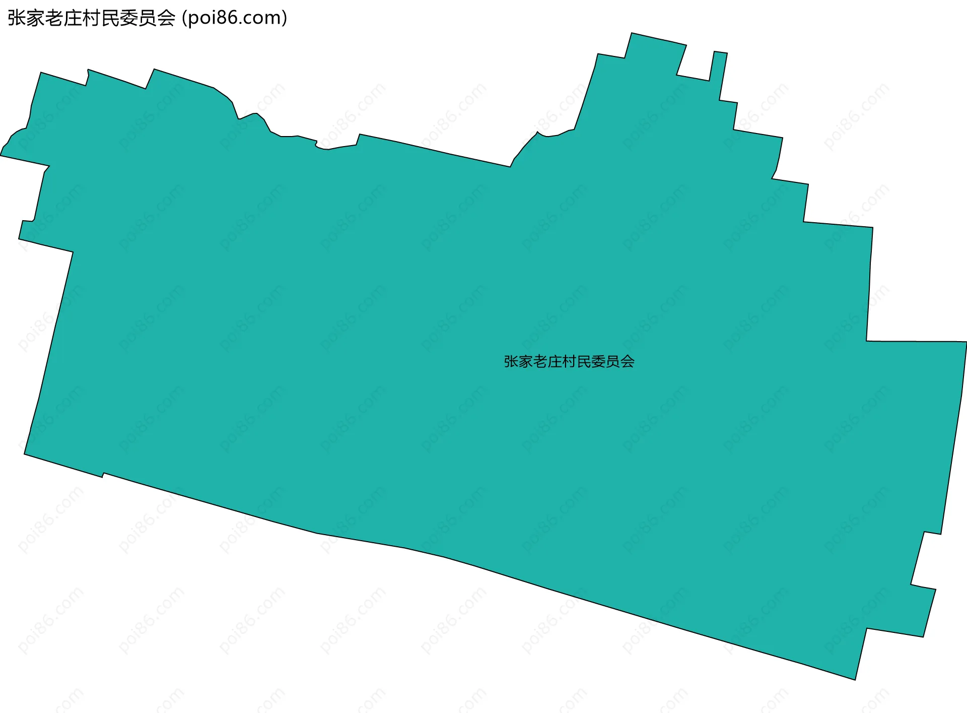 张家老庄村民委员会边界地图