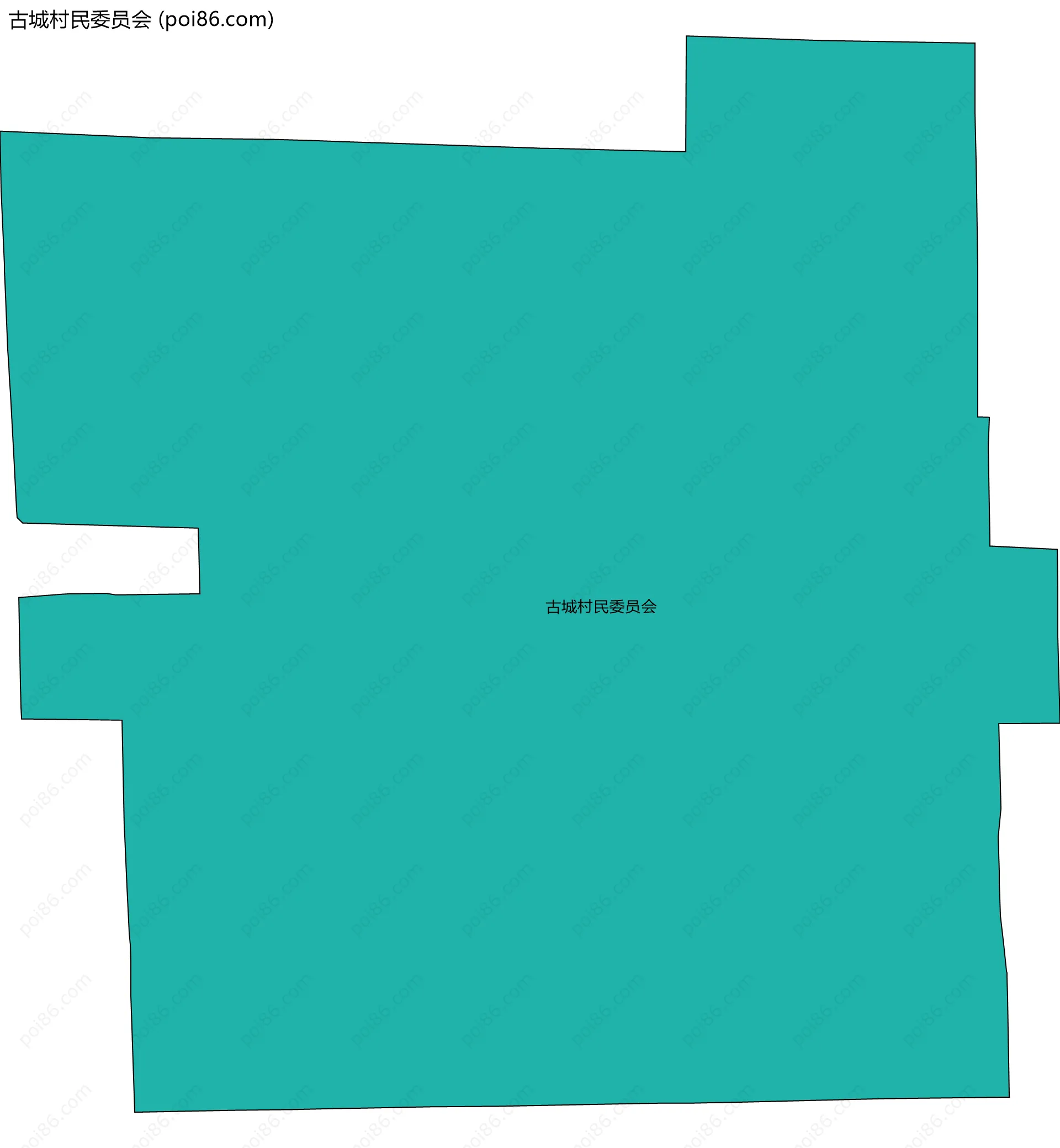 古城村民委员会边界地图