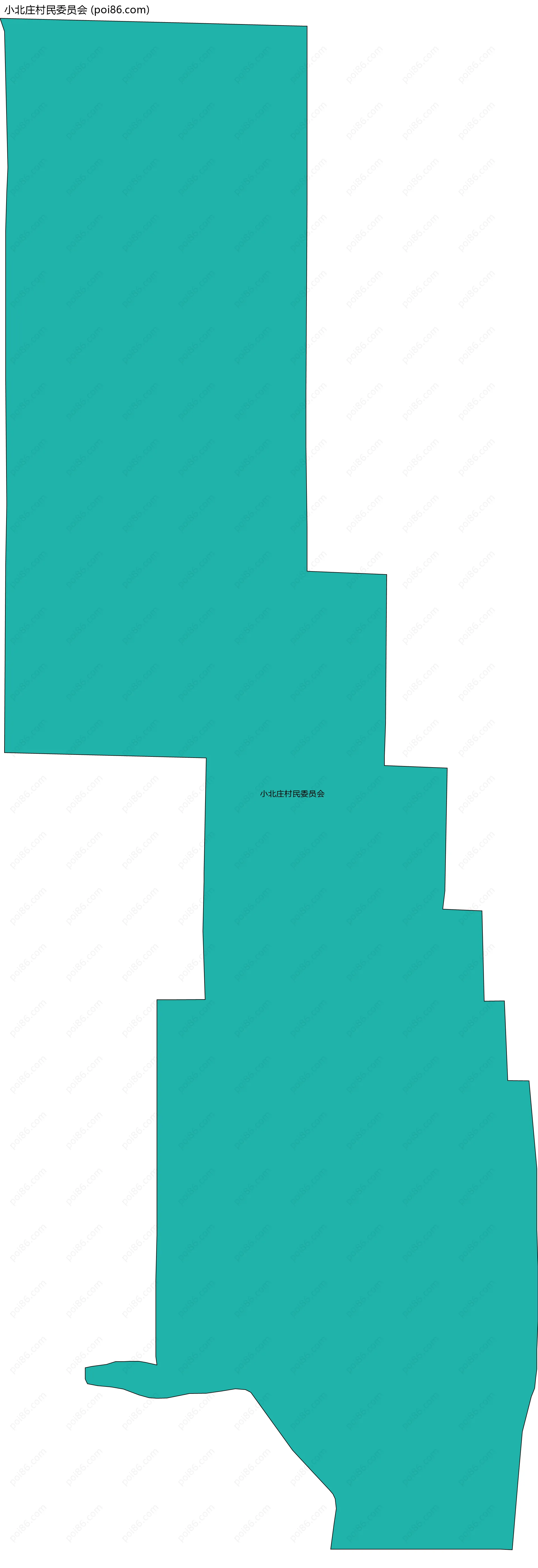 小北庄村民委员会边界地图