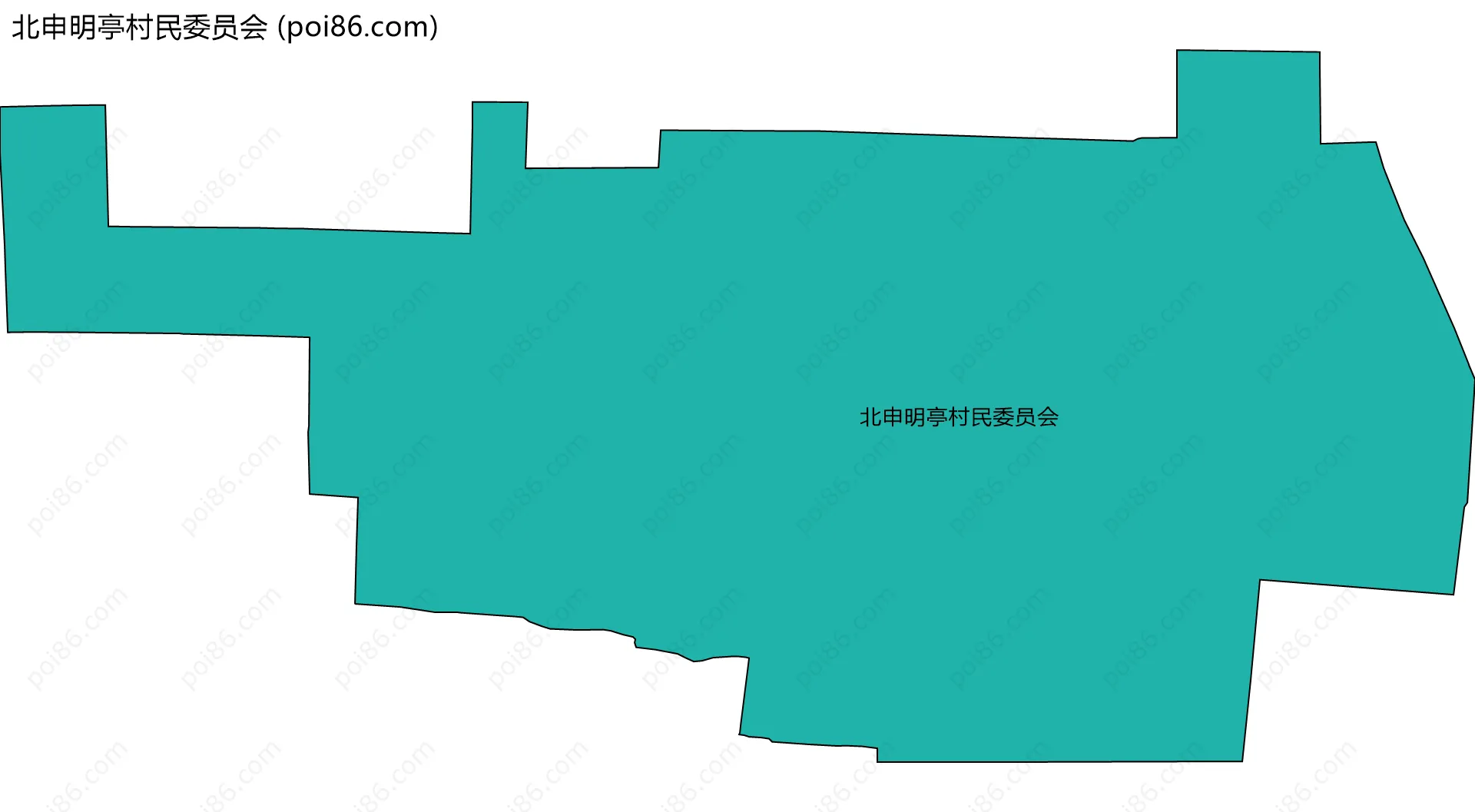 北申明亭村民委员会边界地图