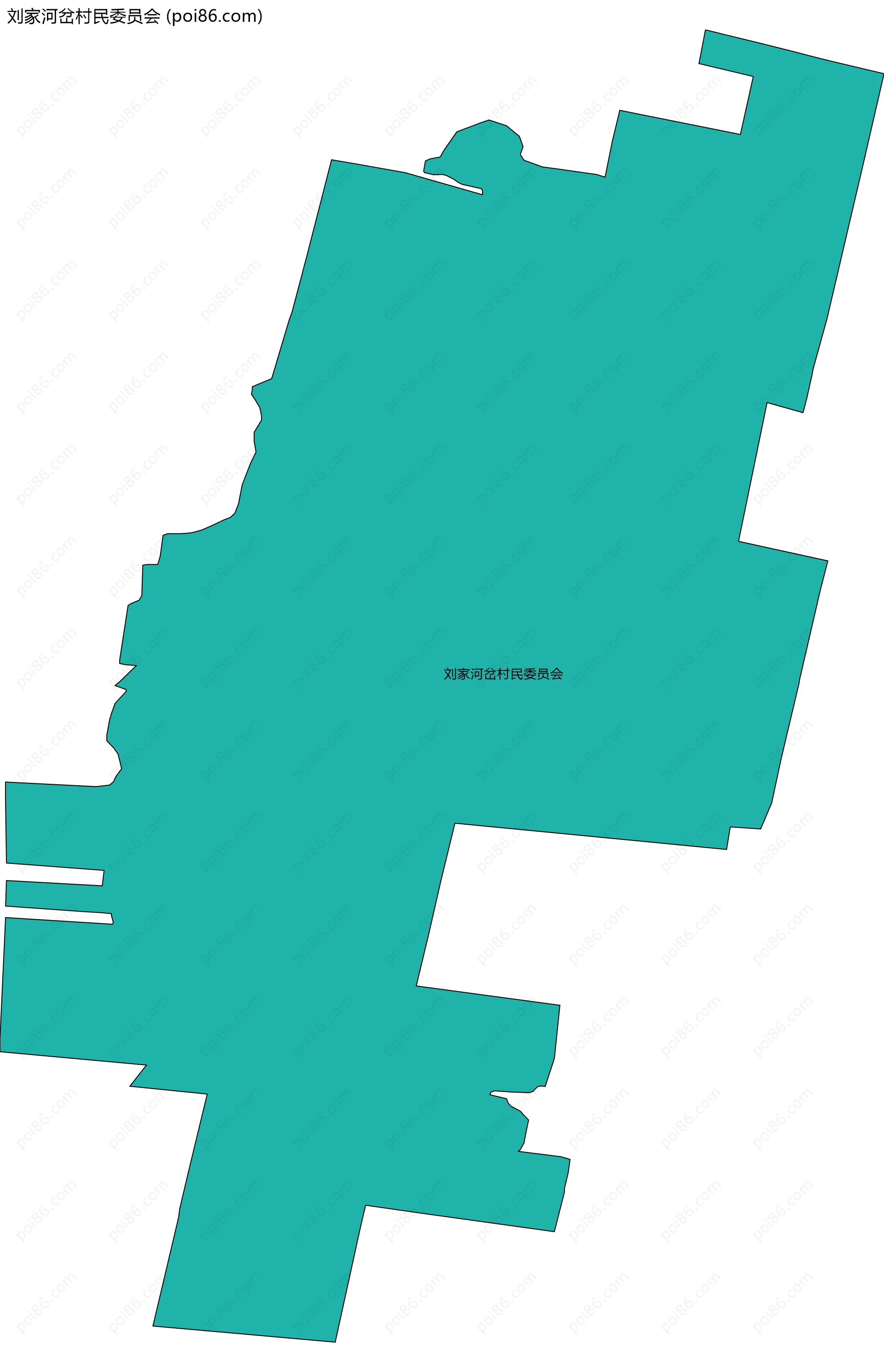 刘家河岔村民委员会边界地图