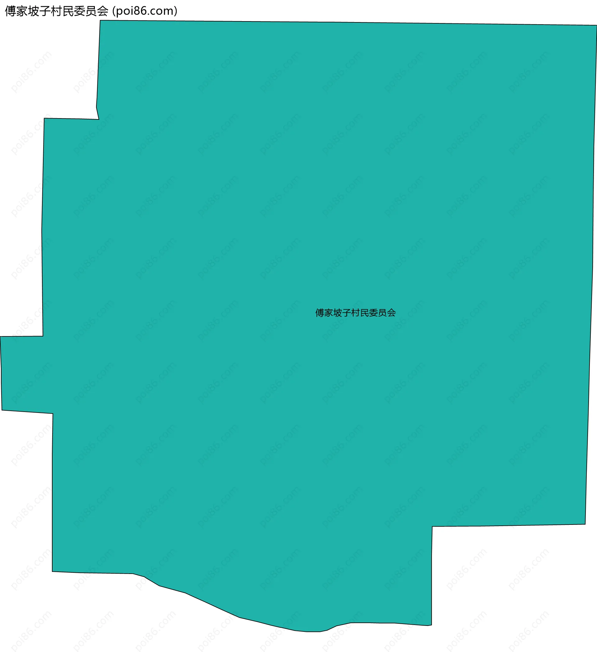 傅家坡子村民委员会边界地图